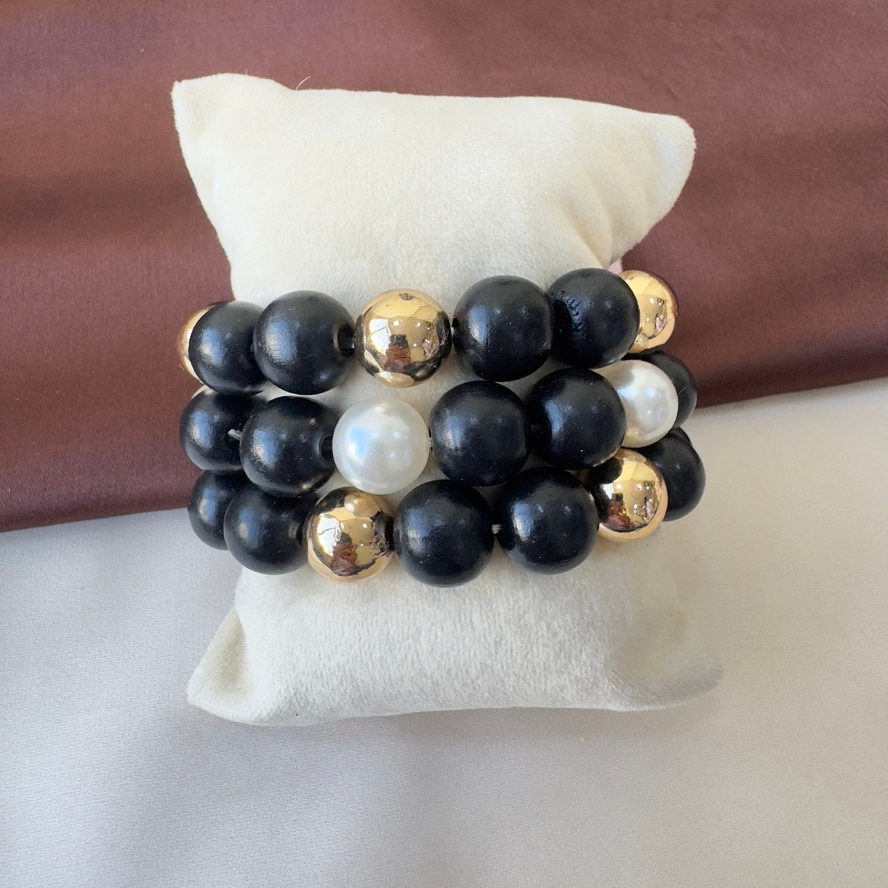 TFC Bold Black Gold Plated Bracelet (set of 3)