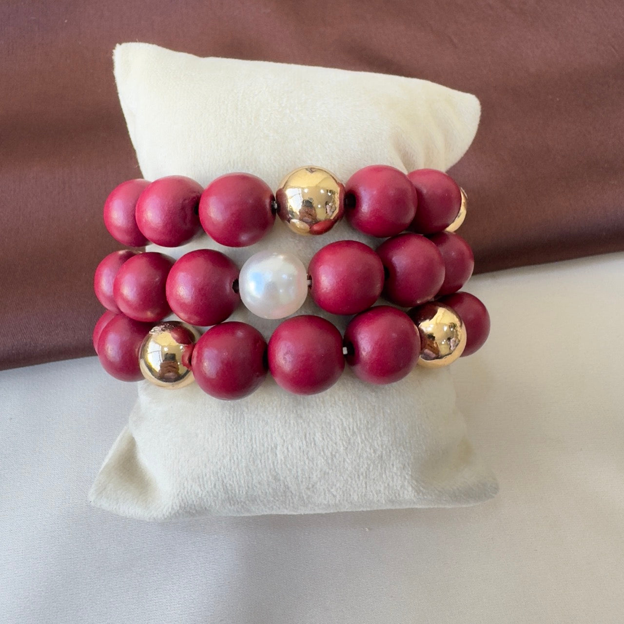 TFC Bold Pink Gold Plated Bracelet (set of 3)
