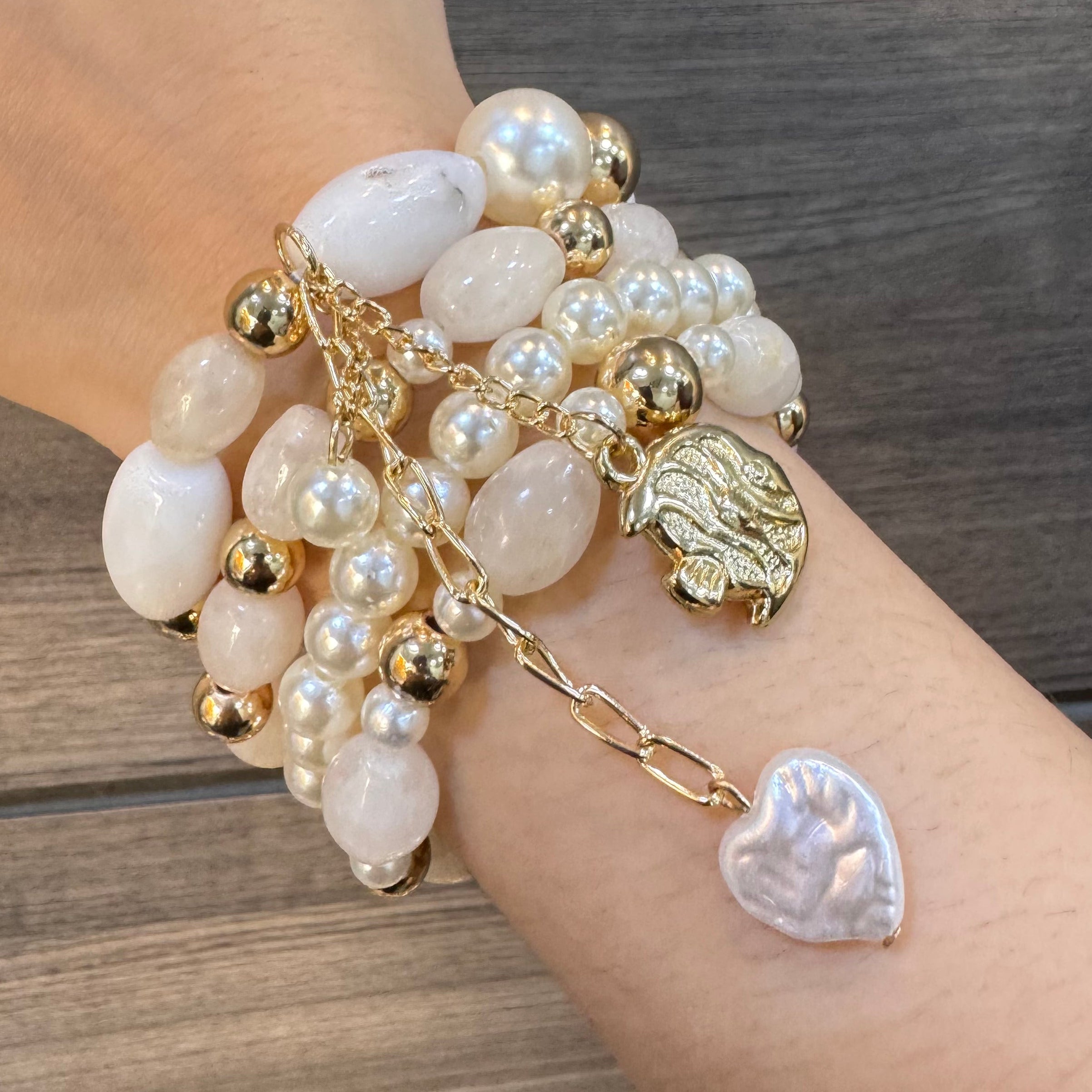 TFC Peaches Gold Plated Bracelet (set of 4)