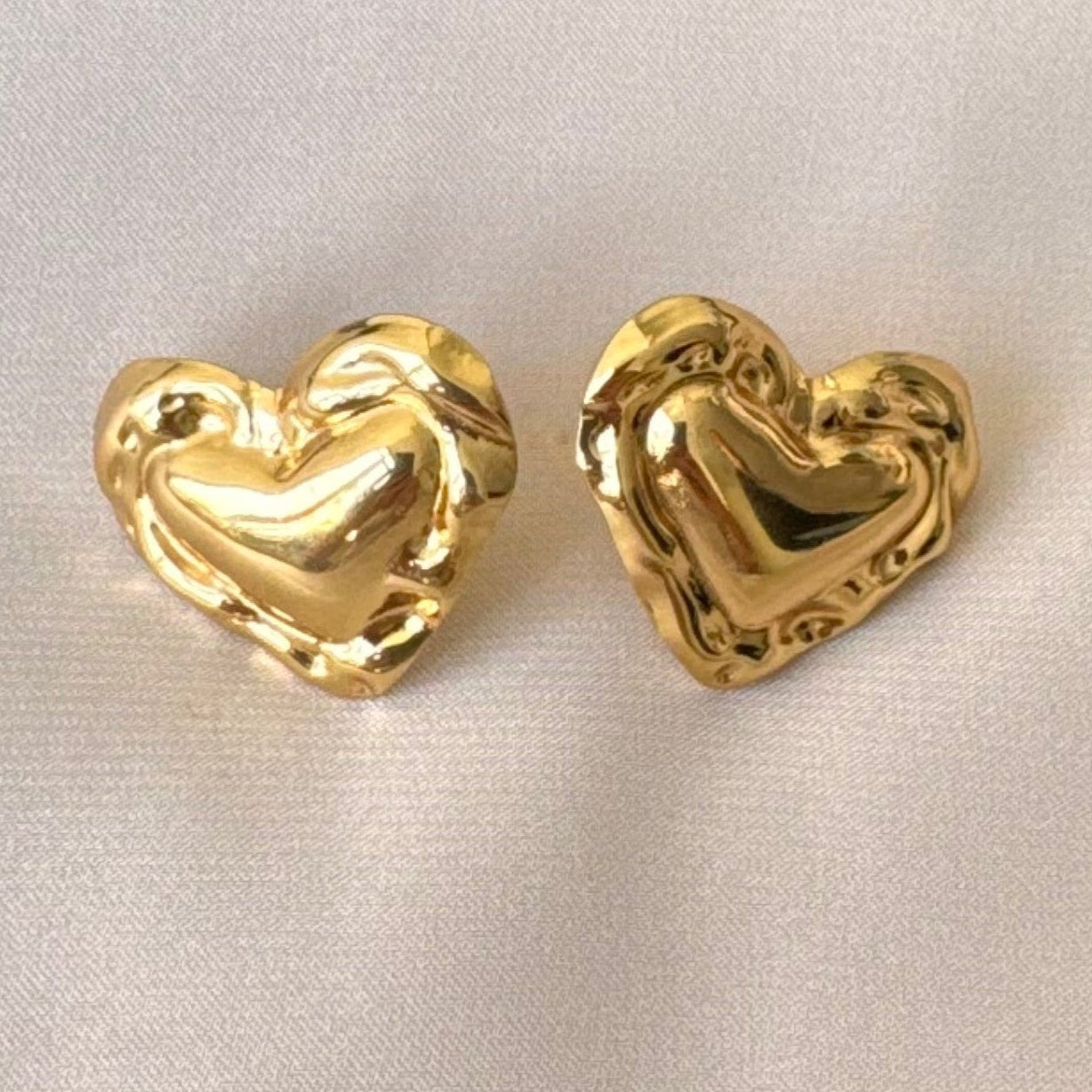 TFC Cutie Hearty Gold Plated Stud Earrings