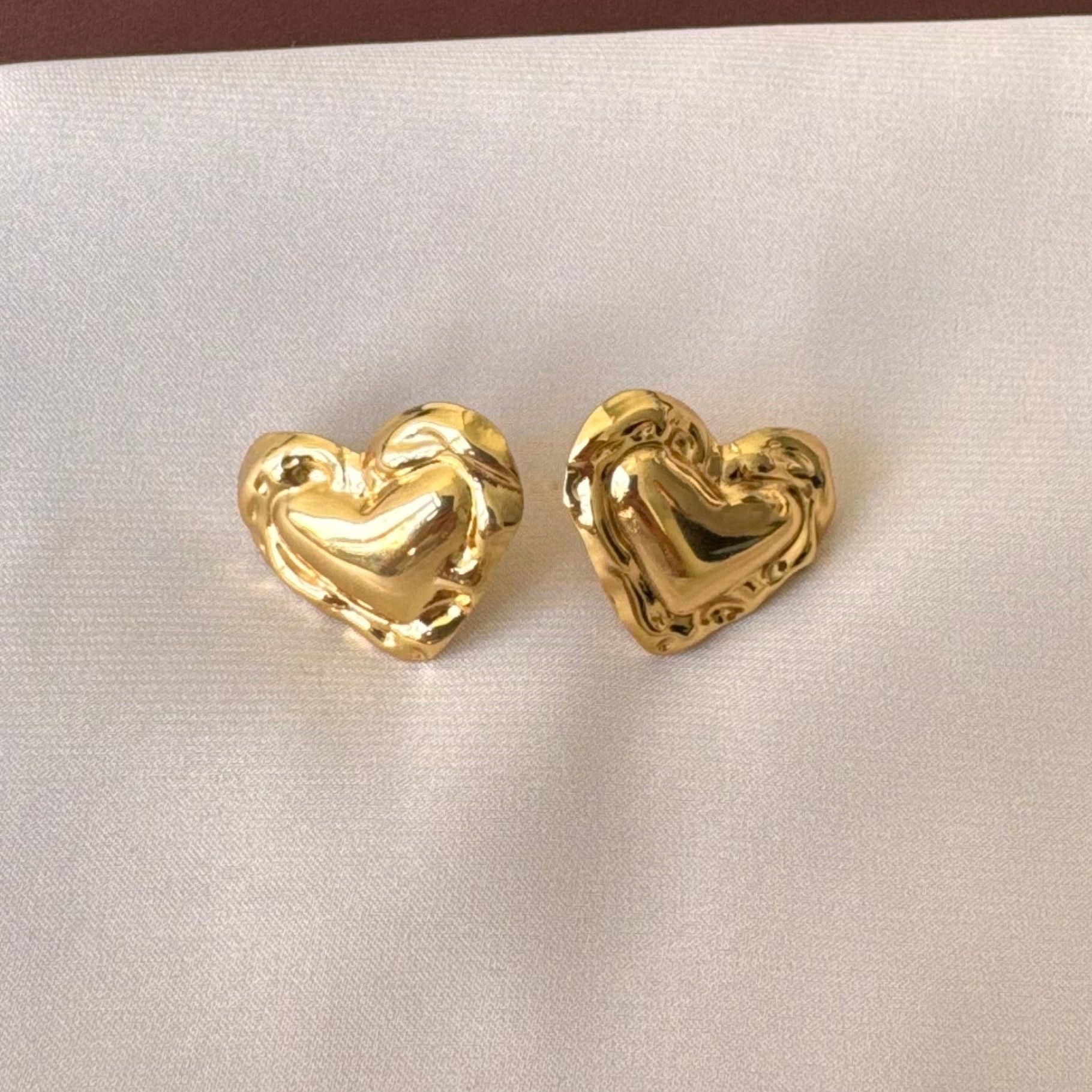 TFC Cutie Hearty Gold Plated Stud Earrings