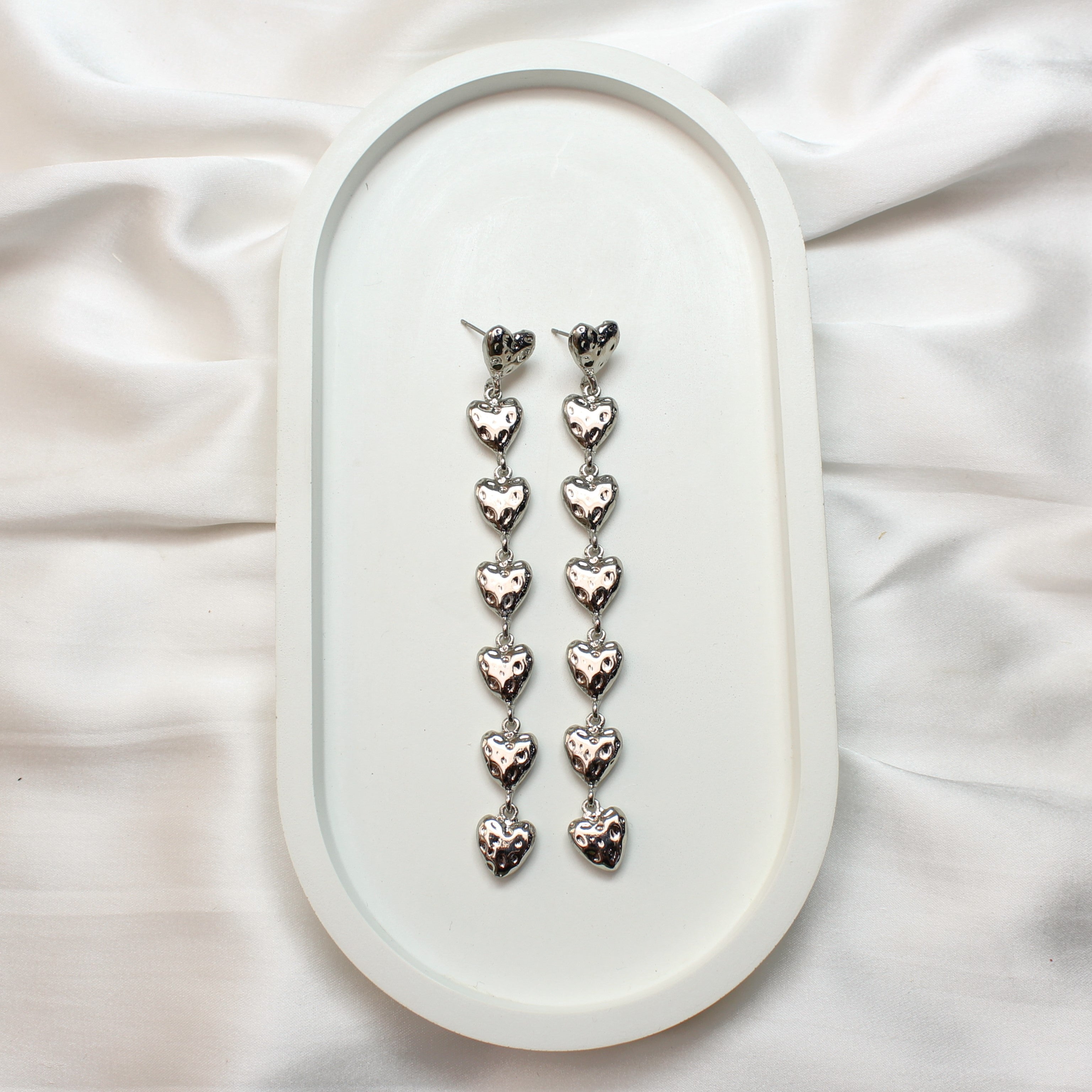 TFC Heartstrings Silver Plated Dangler Earrings