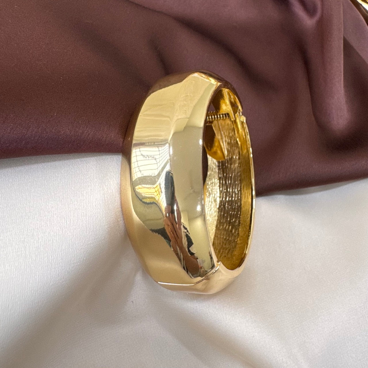 TFC Size 2.6 Dual Lines Gold Plated Bracelet Bangle