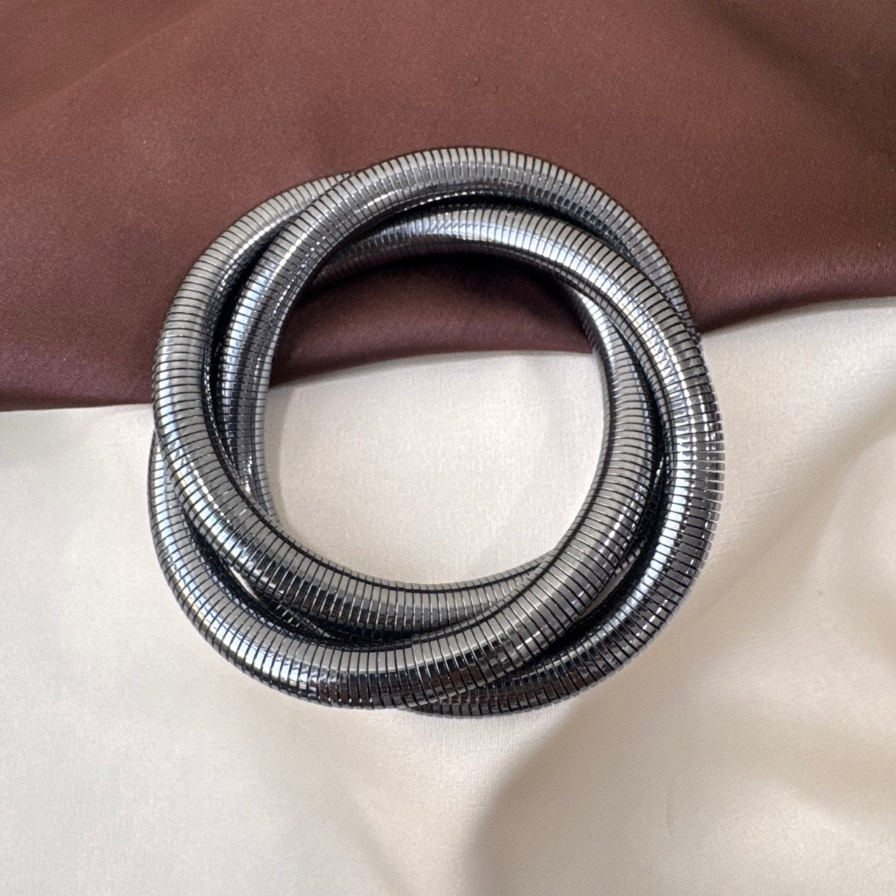 TFC Size 2.6 Twisted Black Bracelet Bangle