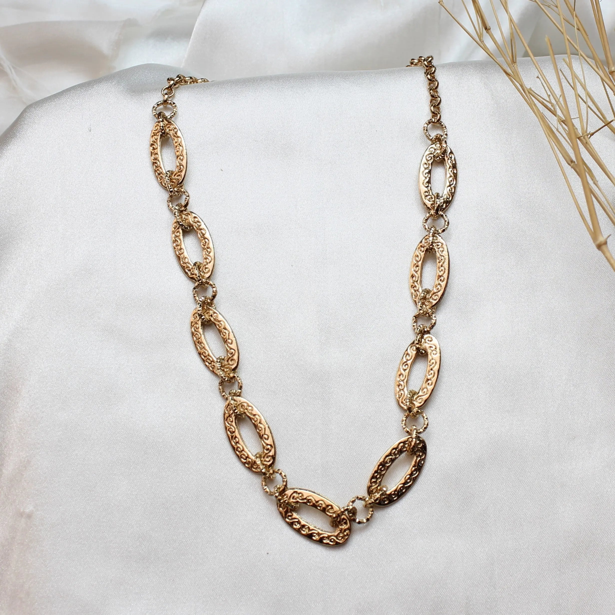 TFC Bold Bean Chain Gold Plated Necklace