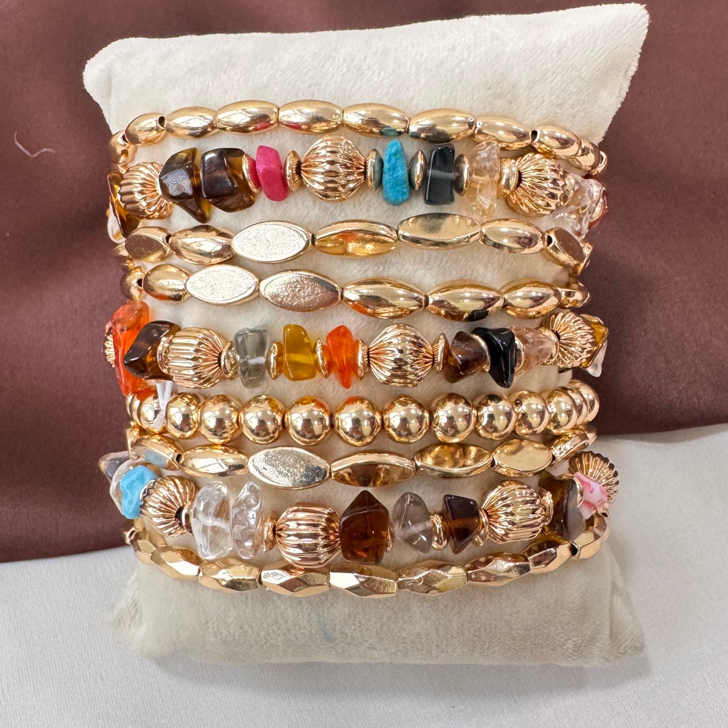 TFC Vortex Uncut Gold Plated Bracelet (set of 9)