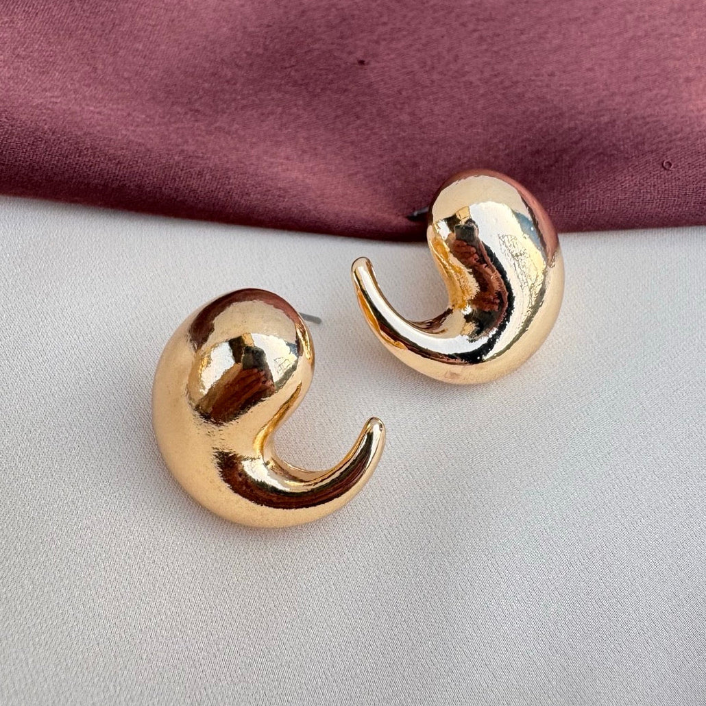 TFC Style Statement Gold Plated Stud Earrings