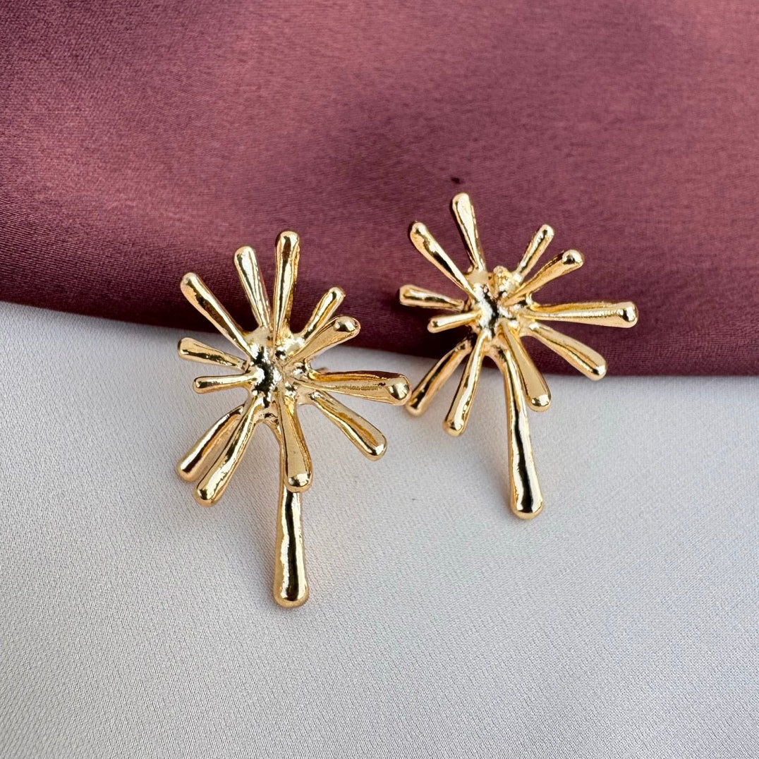 TFC Sparkle Gold Plated Stud Earrings