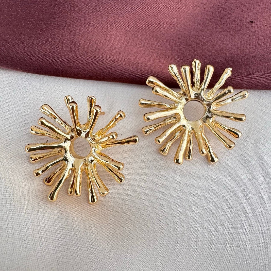 TFC Skyshot Gold Plated Stud Earrings