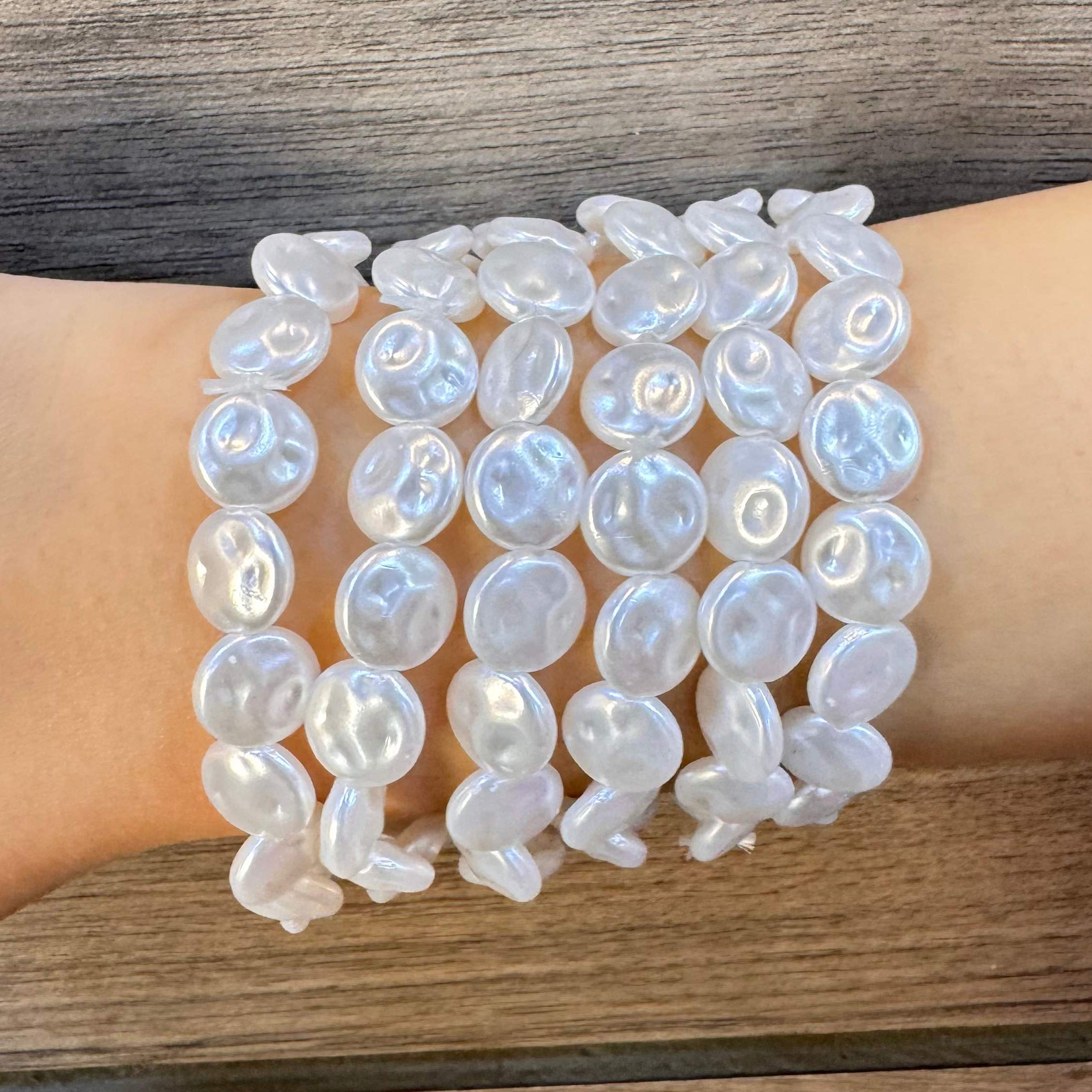 TFC Round Pearl Bead Bracelet (set of 6)