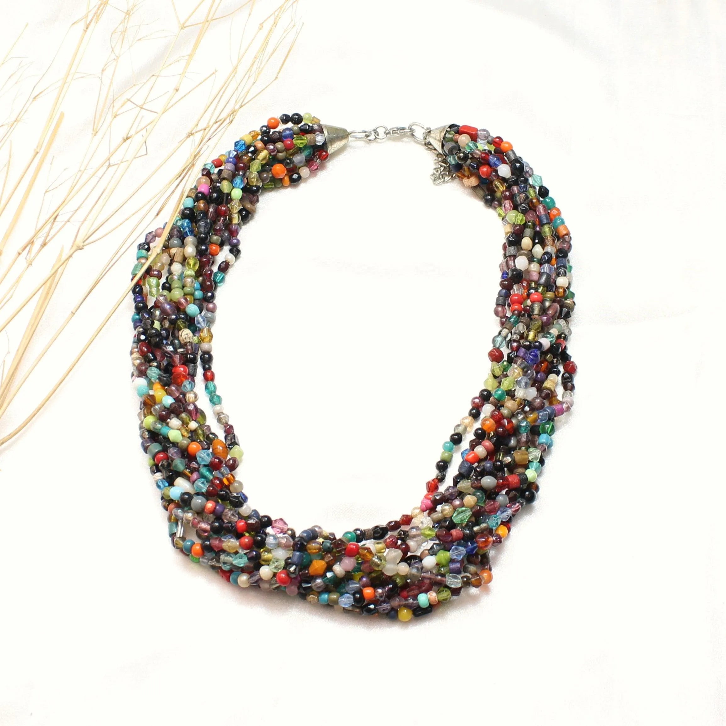 TFC Multicolor Multi Layered Beaded Necklace