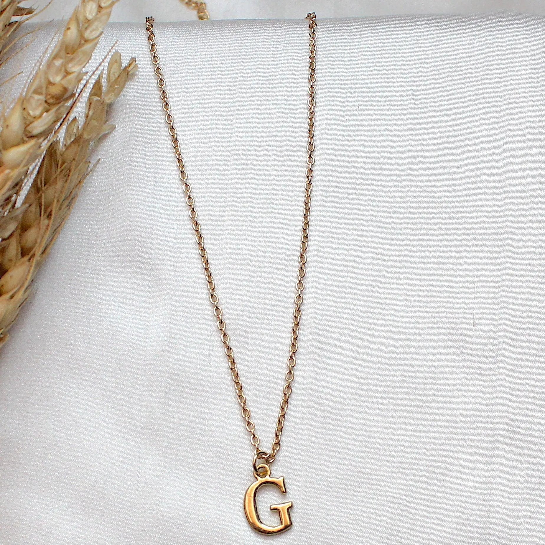 TFC Small Letter G - Gold Plated Pendant Necklace