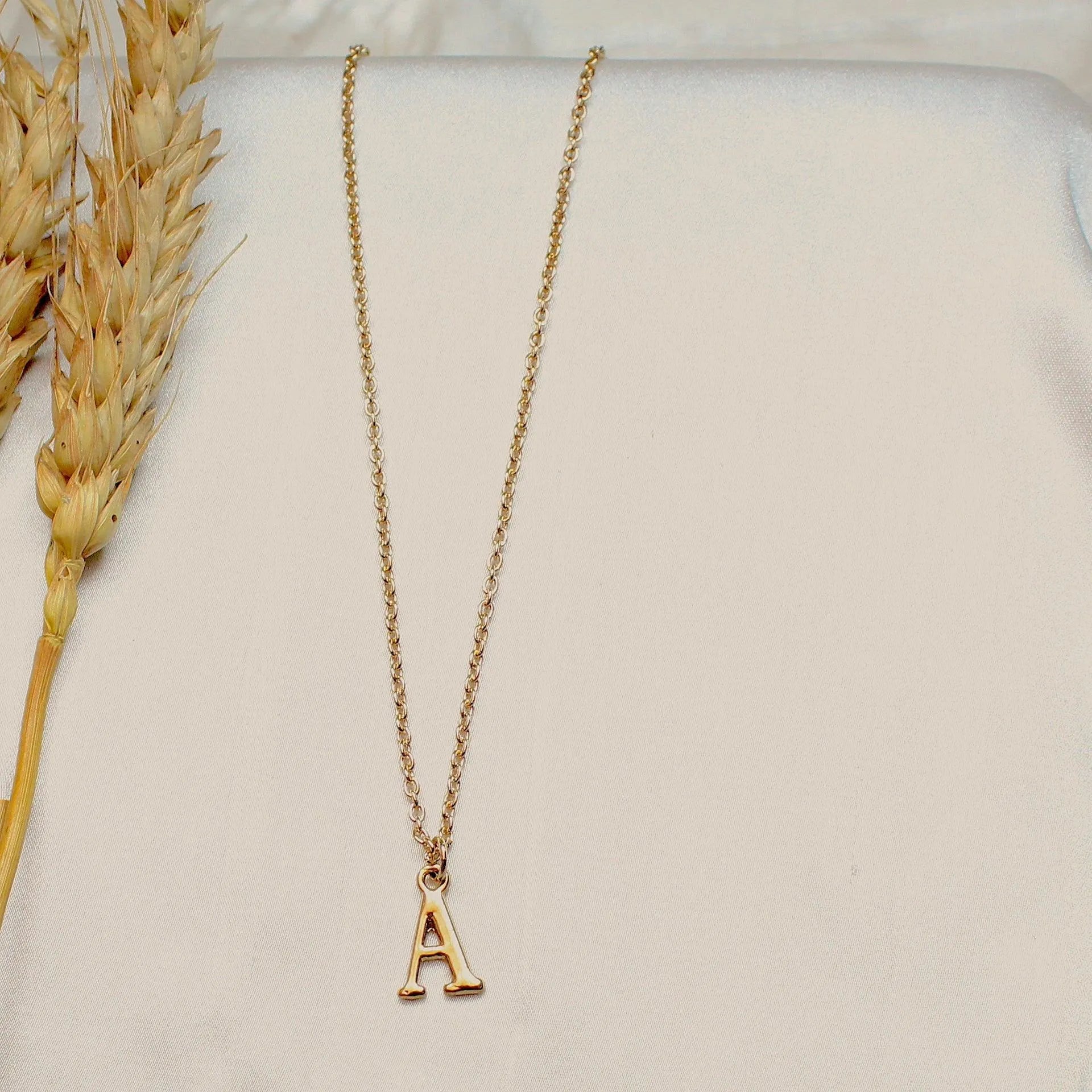 TFC Small Letter A - Gold Plated Pendant Necklace