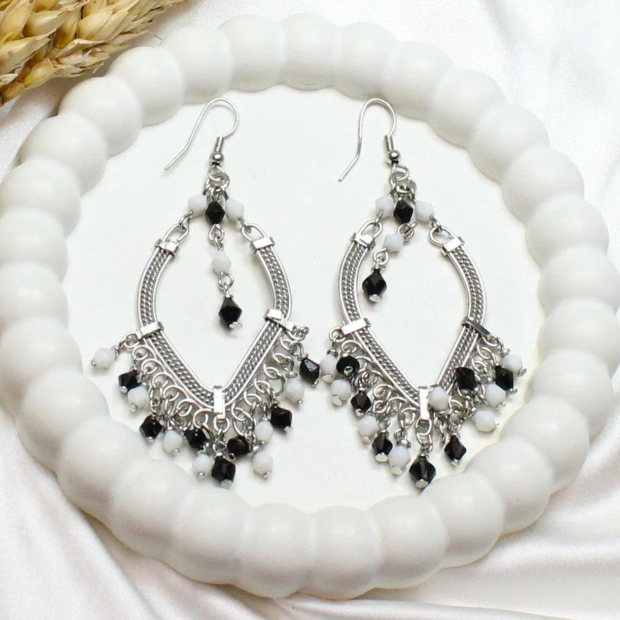 TFC Barmuda Hanging Silver Plater Dangler Earrings