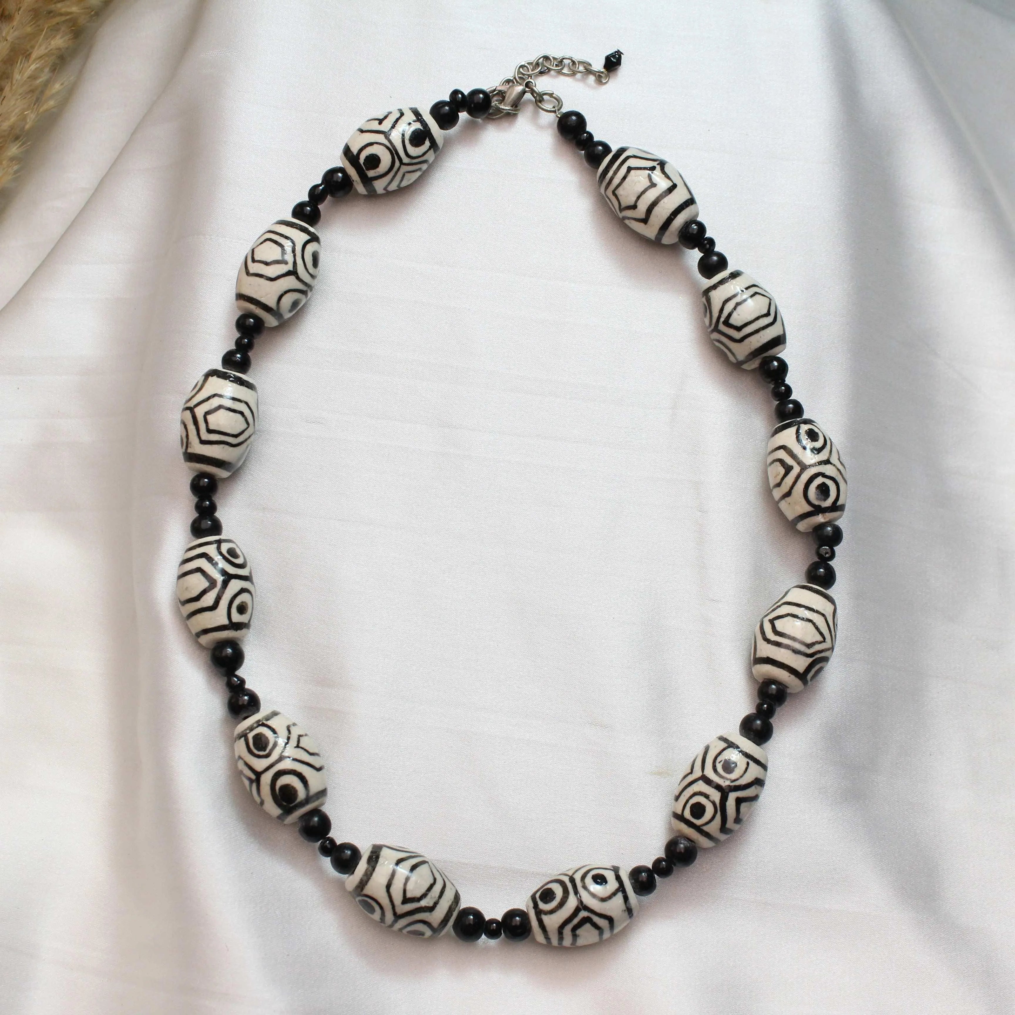 TFC Artsy Black Beaded Necklace