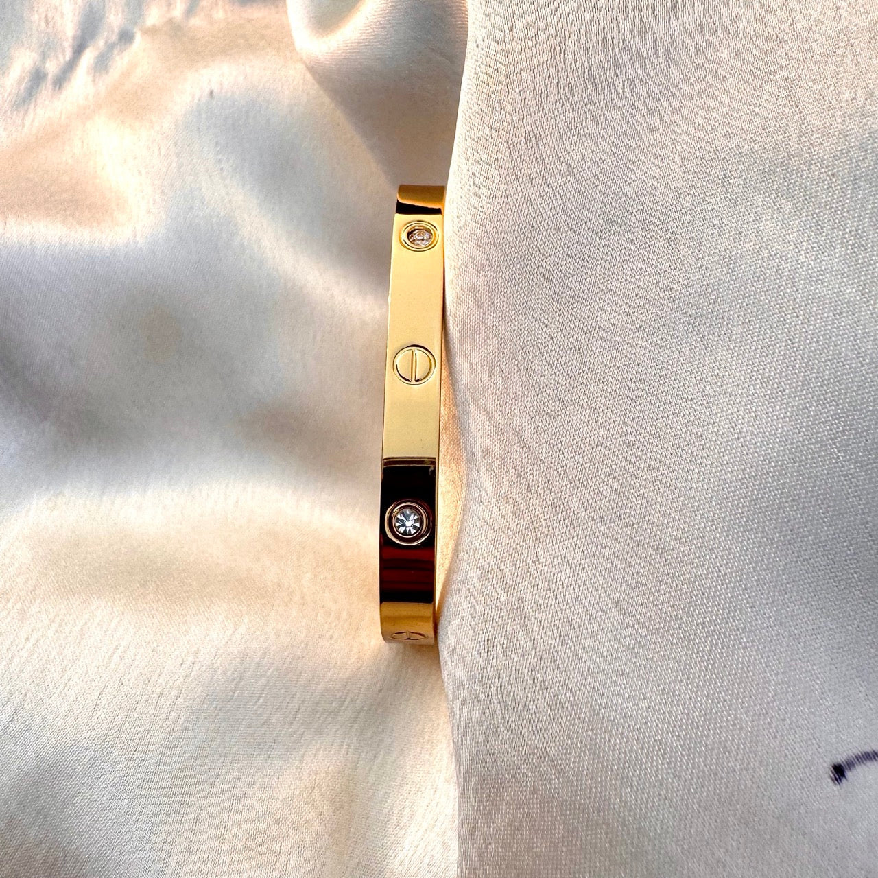 TFC Sleek Square Gold Plated Bracelet Bangle (Size 2-2)