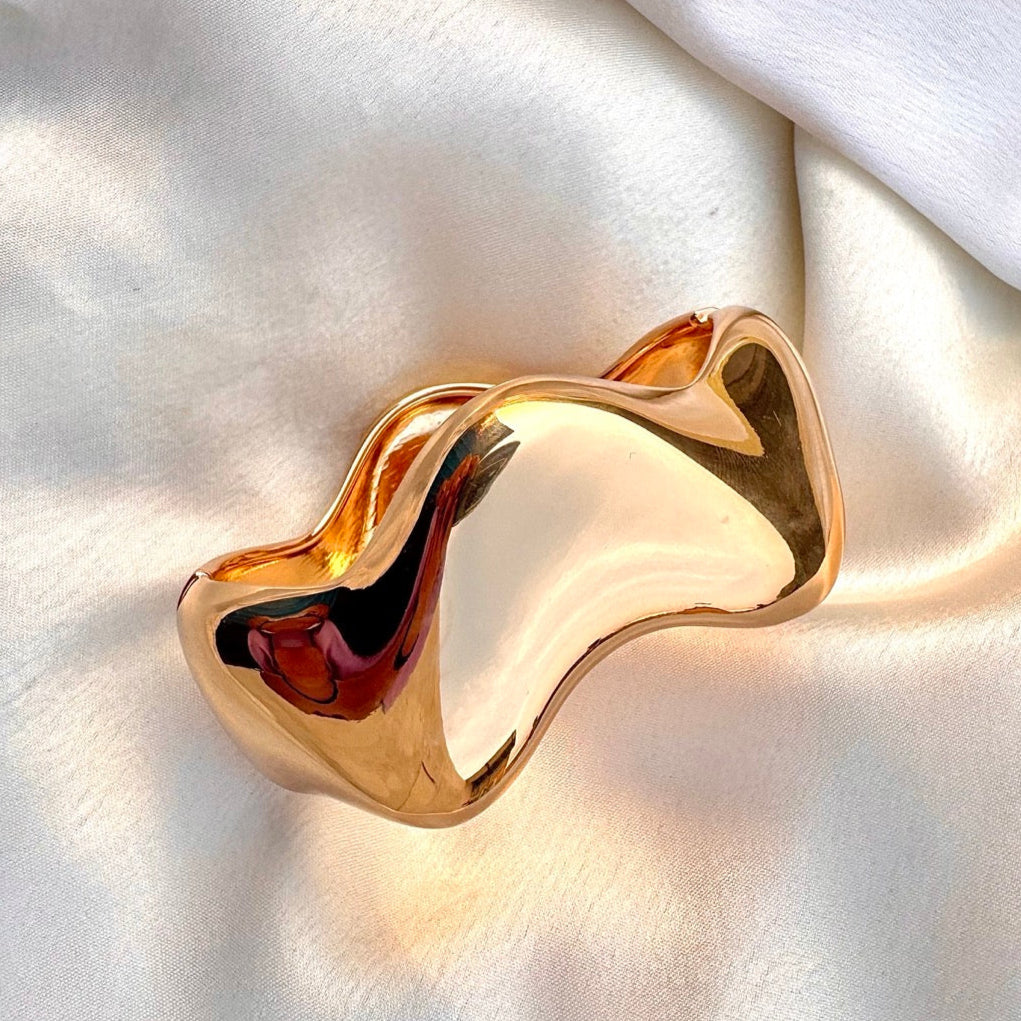 TFC Zig-Zag Gold Plated Bracelet Bangle (size 2-8)
