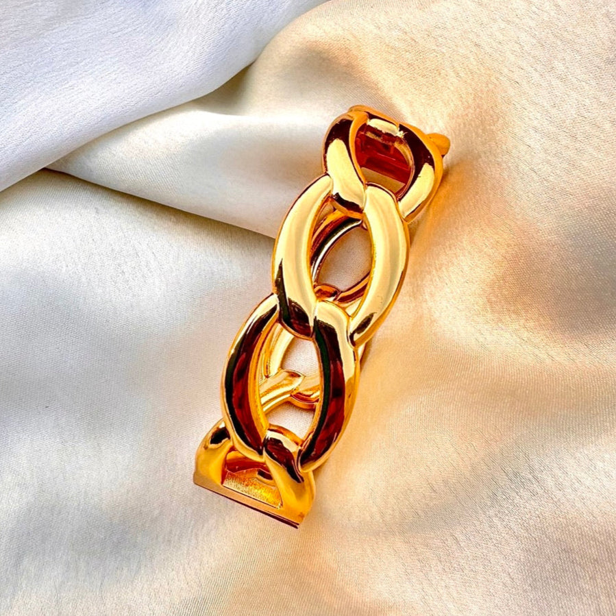 TFC Simple Link Gold Plated Bracelet Bangle (size 2-6)