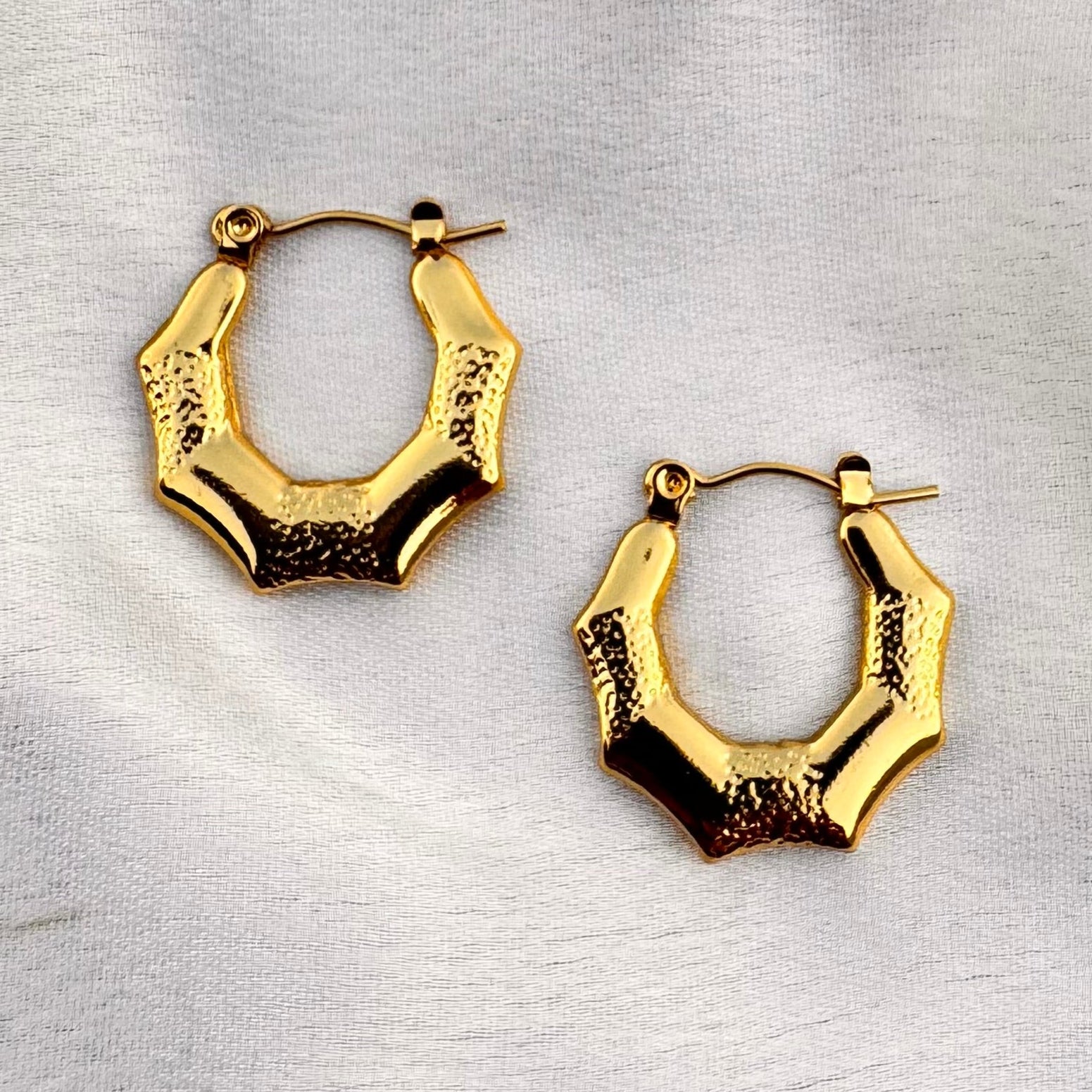 TFC Viva Loop Gold Plated Hoop Earrings