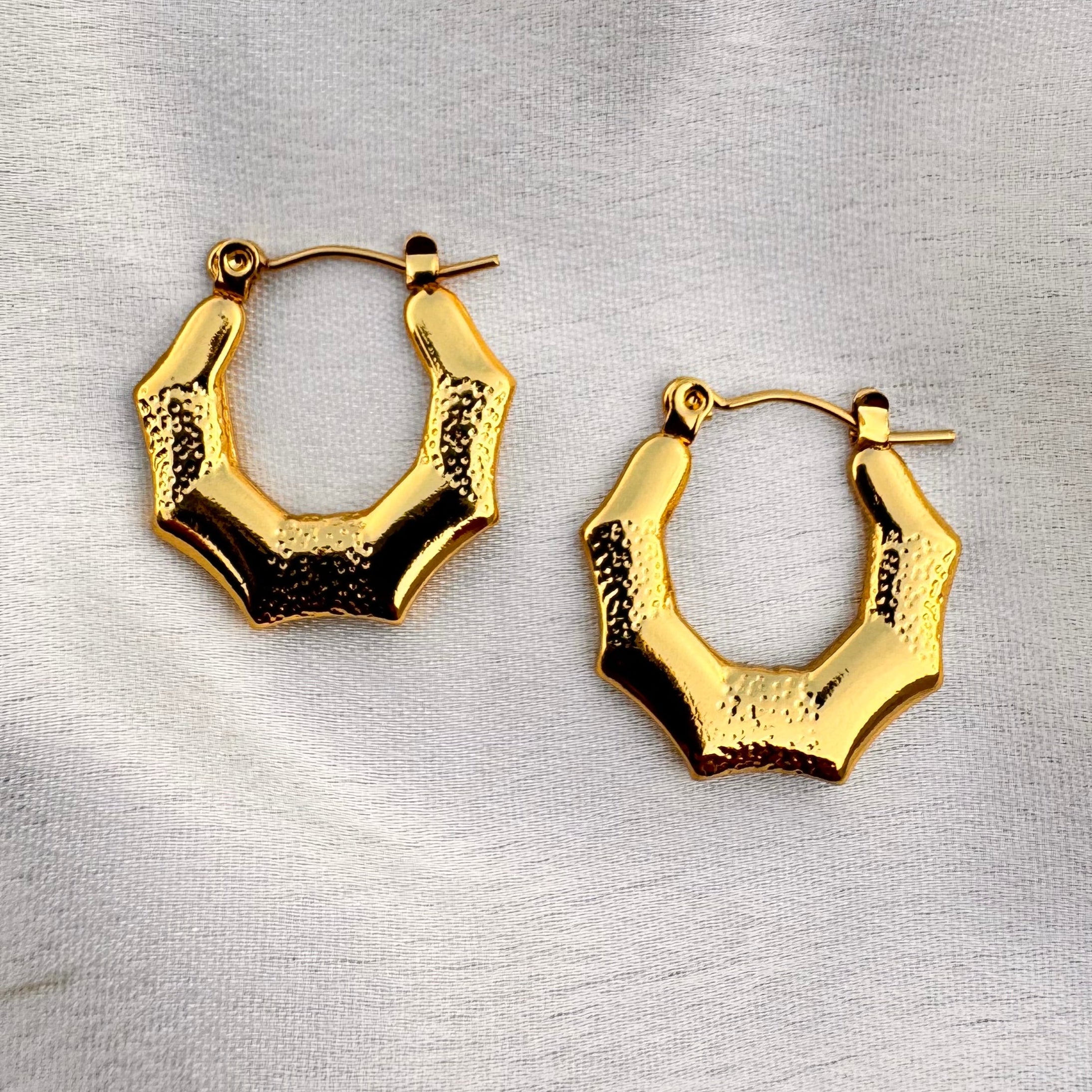 TFC Viva Loop Gold Plated Hoop Earrings