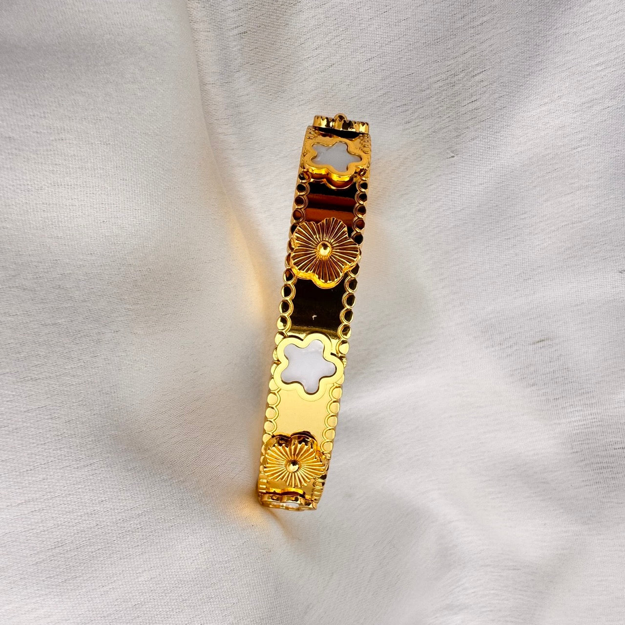 TFC Calmy Bloom Gold Plated Bracelet Bangle (size 2-8)