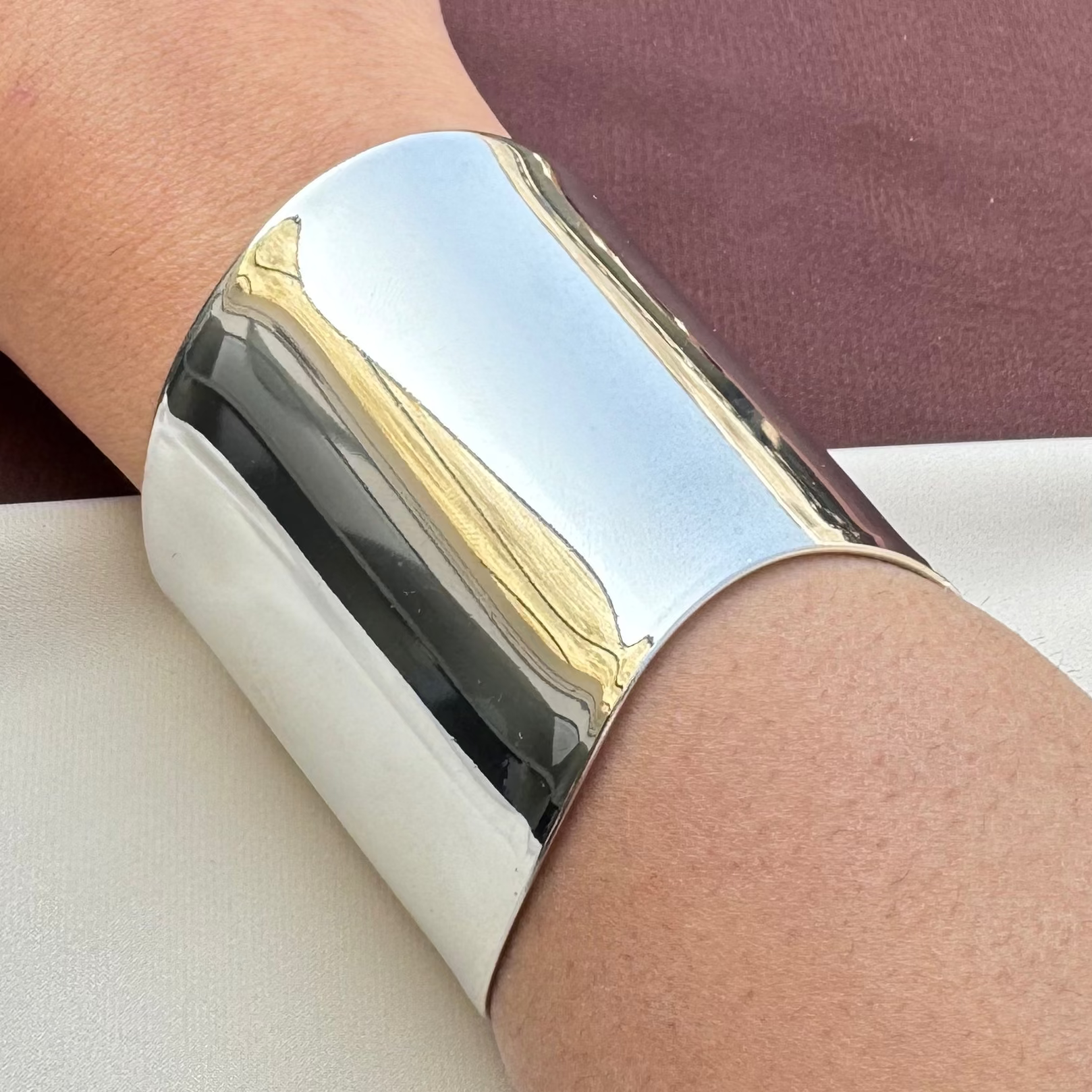 TFC Sharp Defined Silver Plated Cuff Bracelet