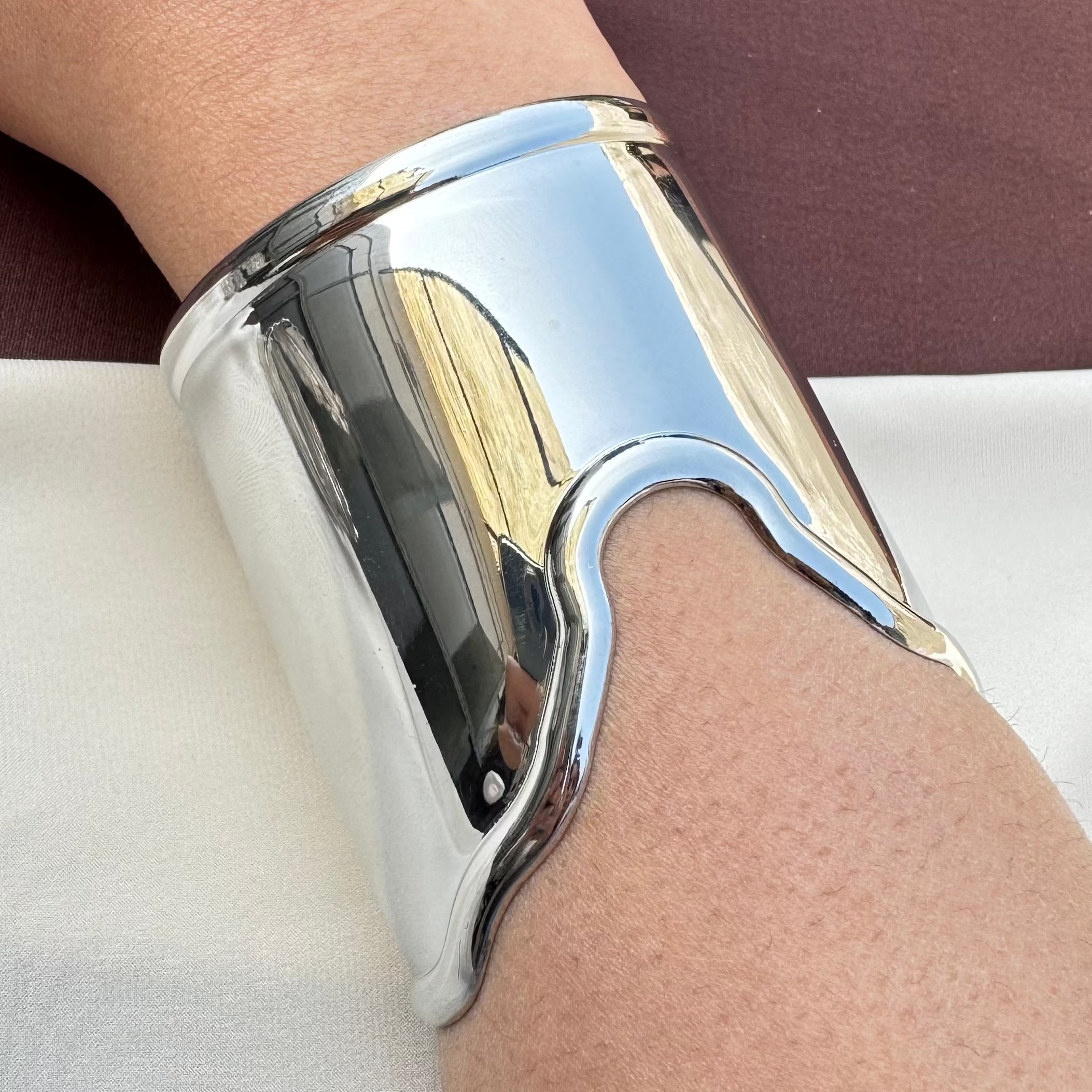 TFC Medium Flippy Silver Plated Cuff Bracelet