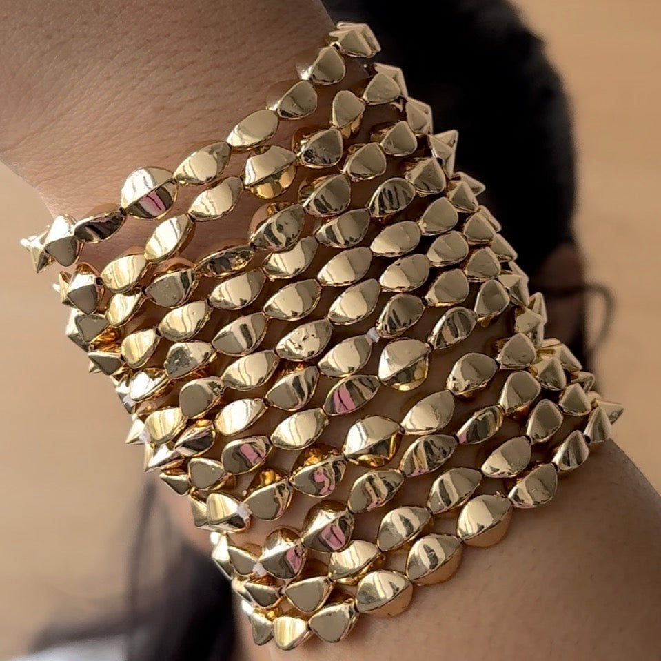 TFC Flat Band Gold Plated Bracelet (set of 12)