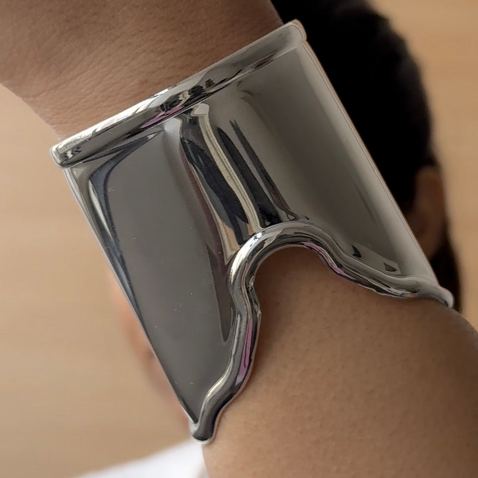 TFC Medium Flippy Silver Plated Cuff Bracelet