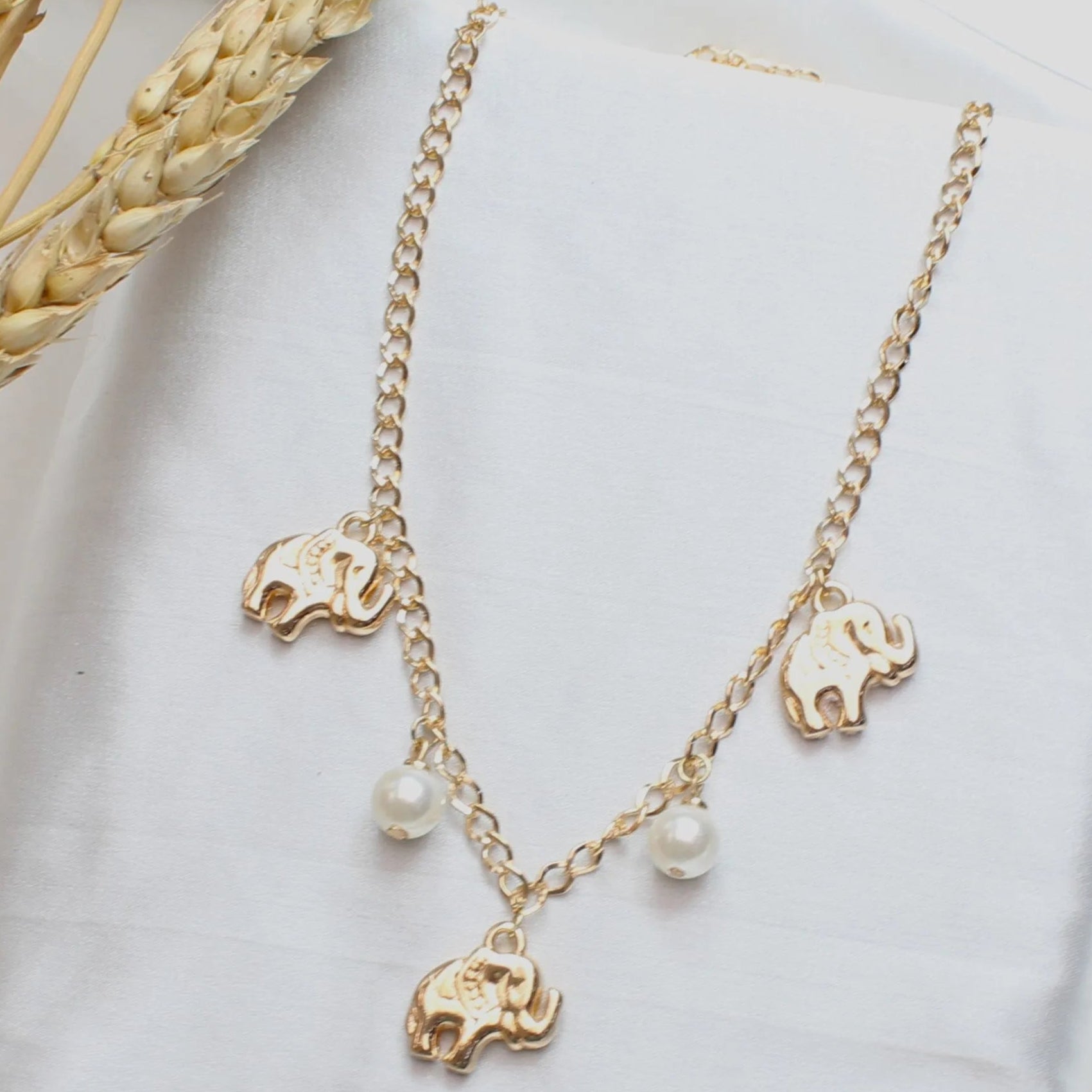 TFC Elephanta Caves Pearl Gold Plated Necklace