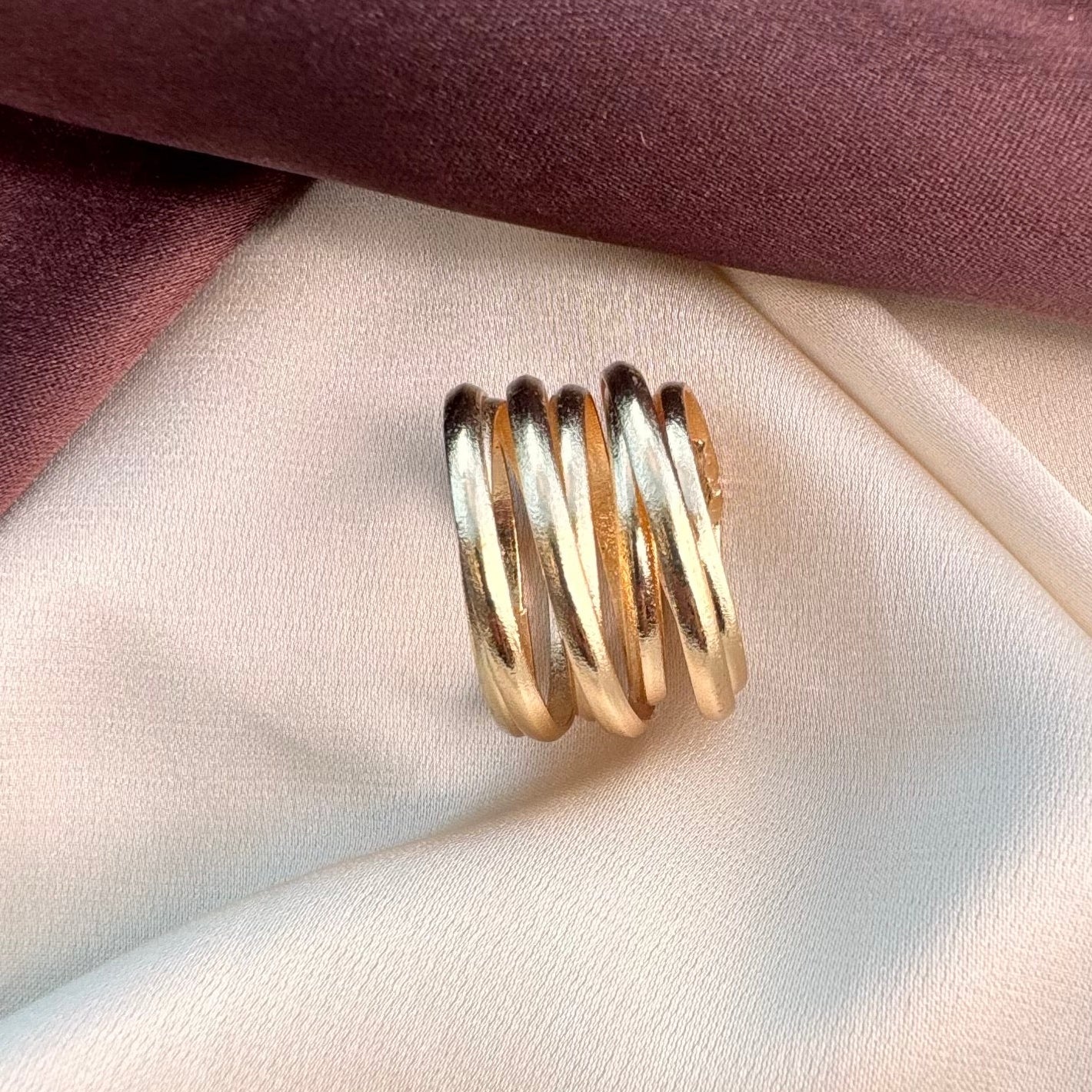 TFC Spiral Gold Plated Ring
