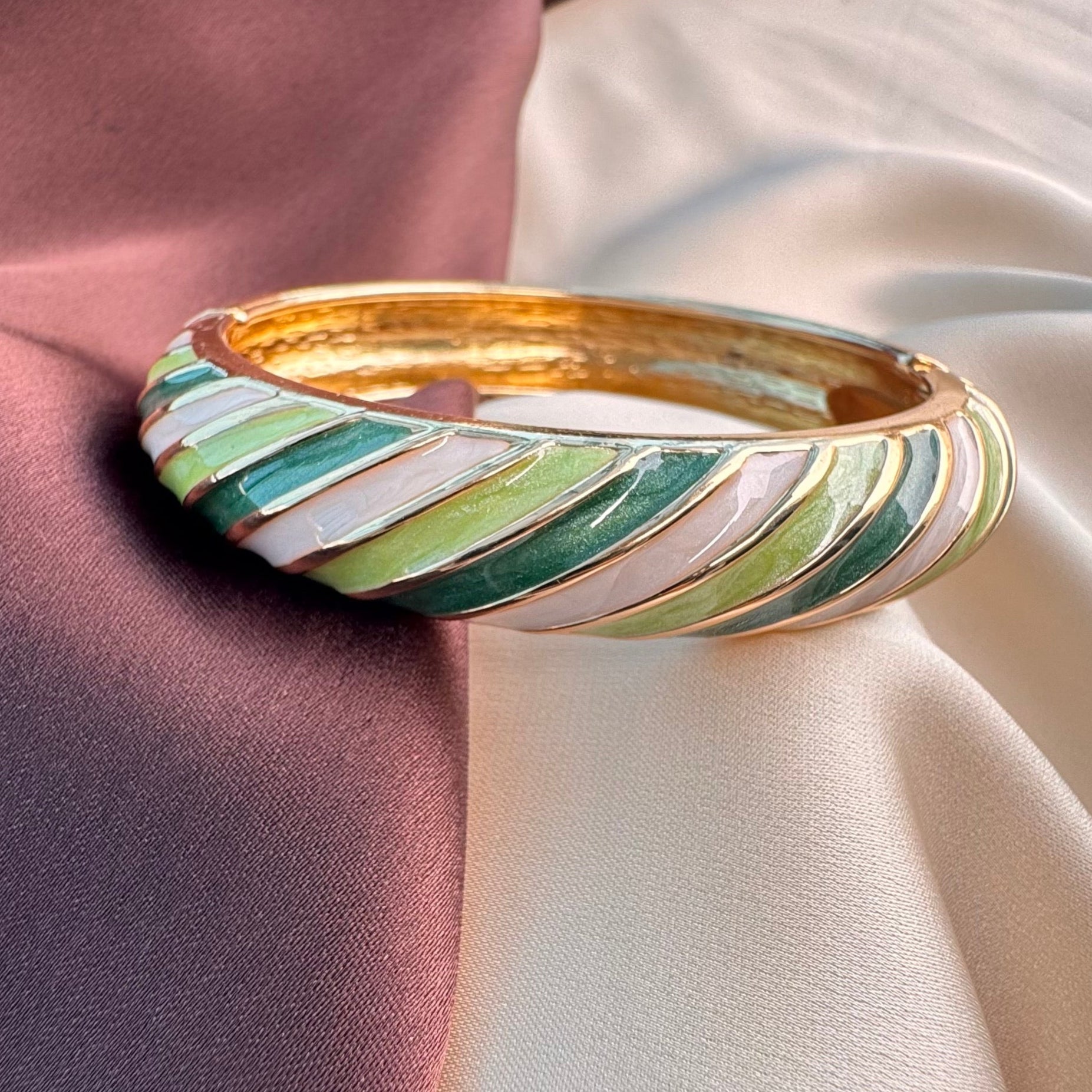 TFC Size 2-6 Multi Swirls Gold Plated Bracelet Bangle