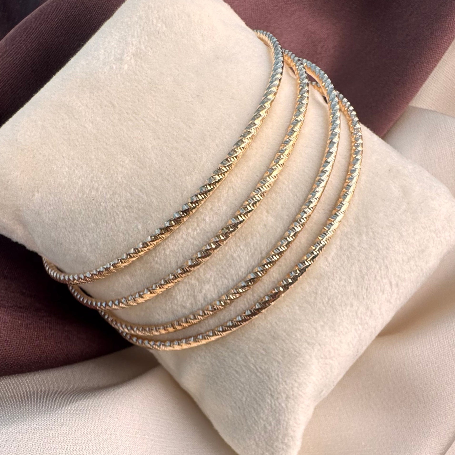 TFC Size 2-6 Season Shine Gold Plated Bracalet Bangle (set of 4)