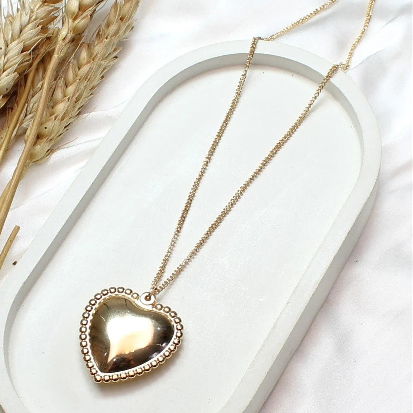 TFC Baked Heart Gold Plated Pendant Necklace