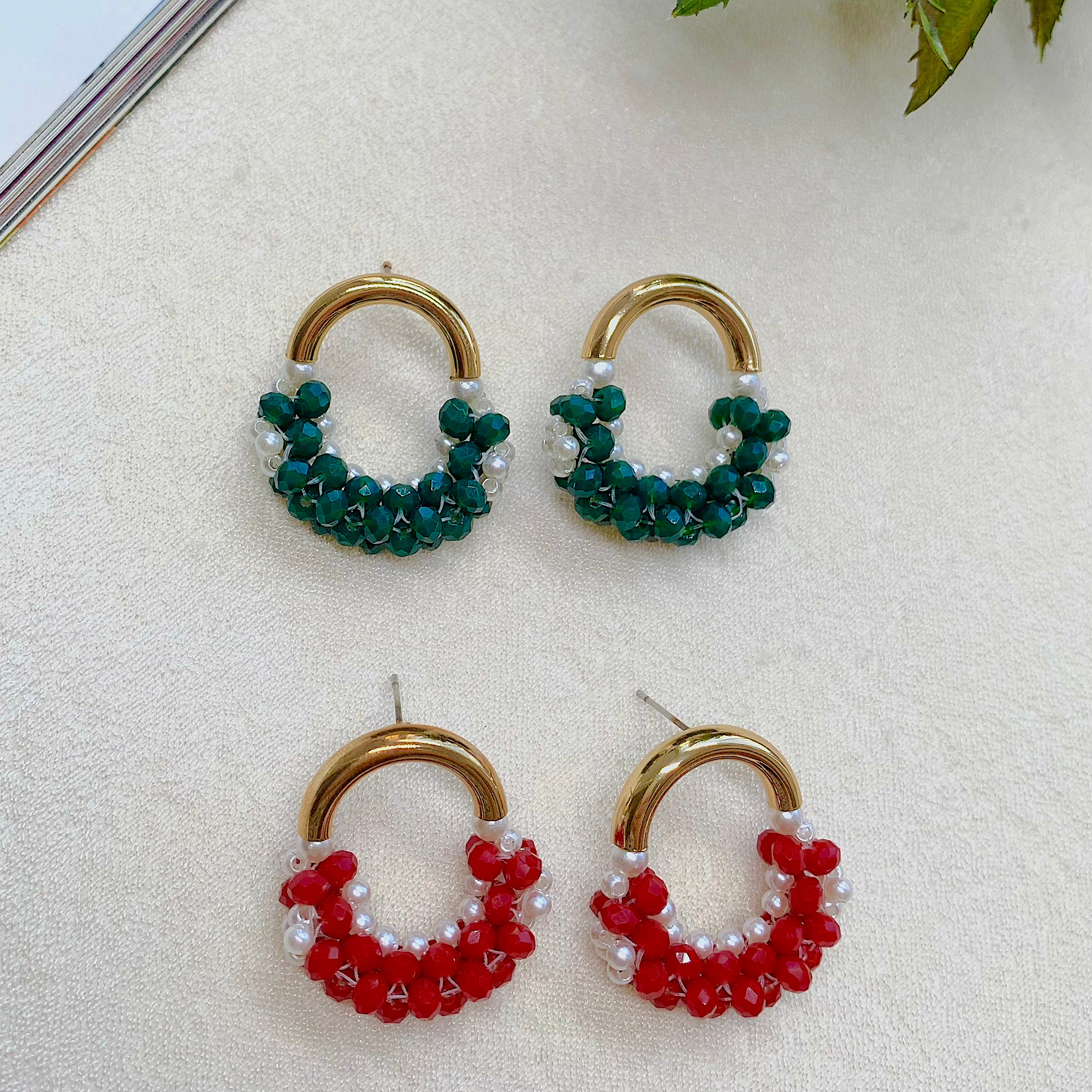 TFC White Pearl & Green Stone Mesh Gold Plated Earrings- Discover daily wear gold earrings including stud earrings, hoop earrings, and pearl earrings, perfect as earrings for women and earrings for girls.Find the cheapest fashion jewellery which is anti-tarnis​h only at The Fun company