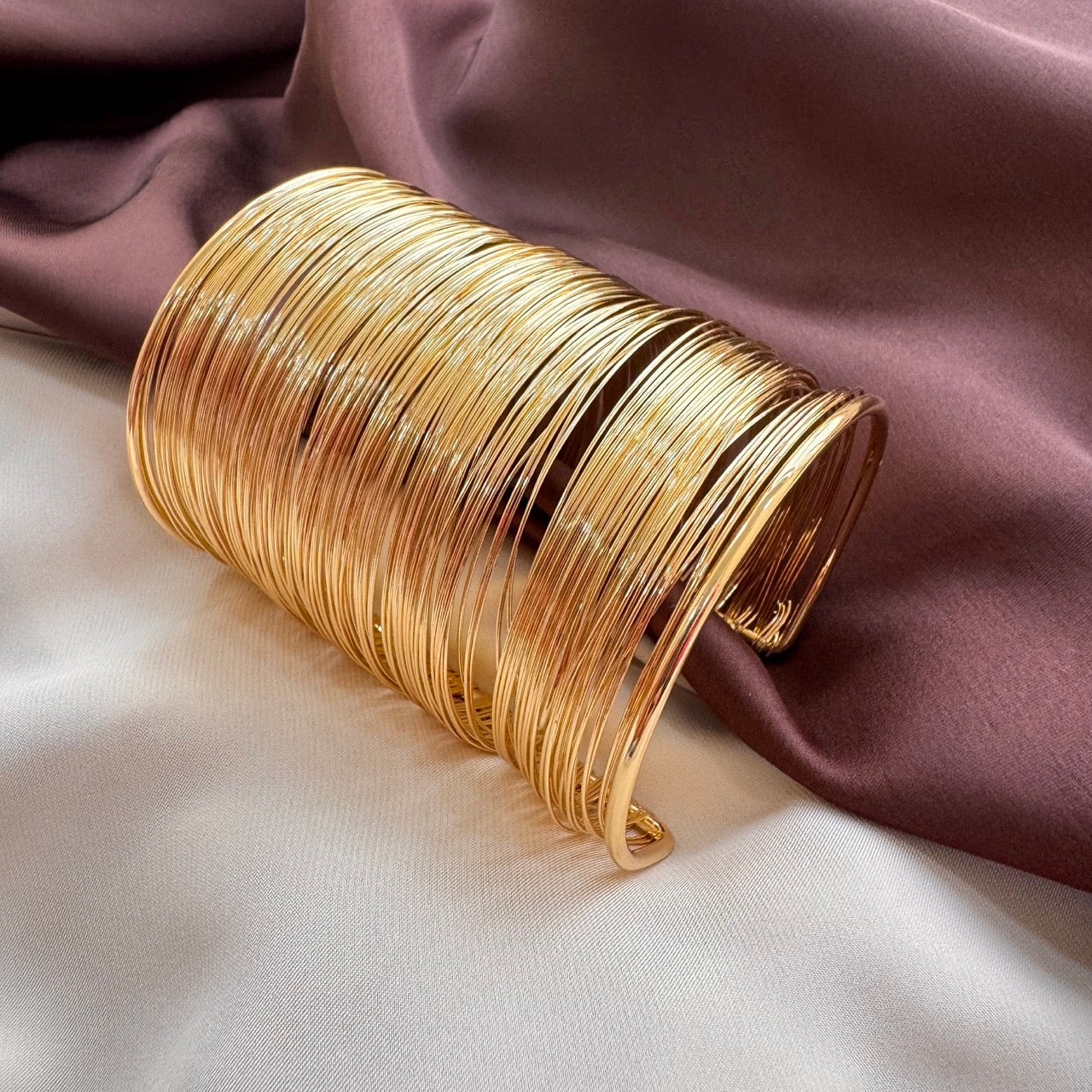 TFC Flexi Wire Adjustable Gold Plated Bangle
