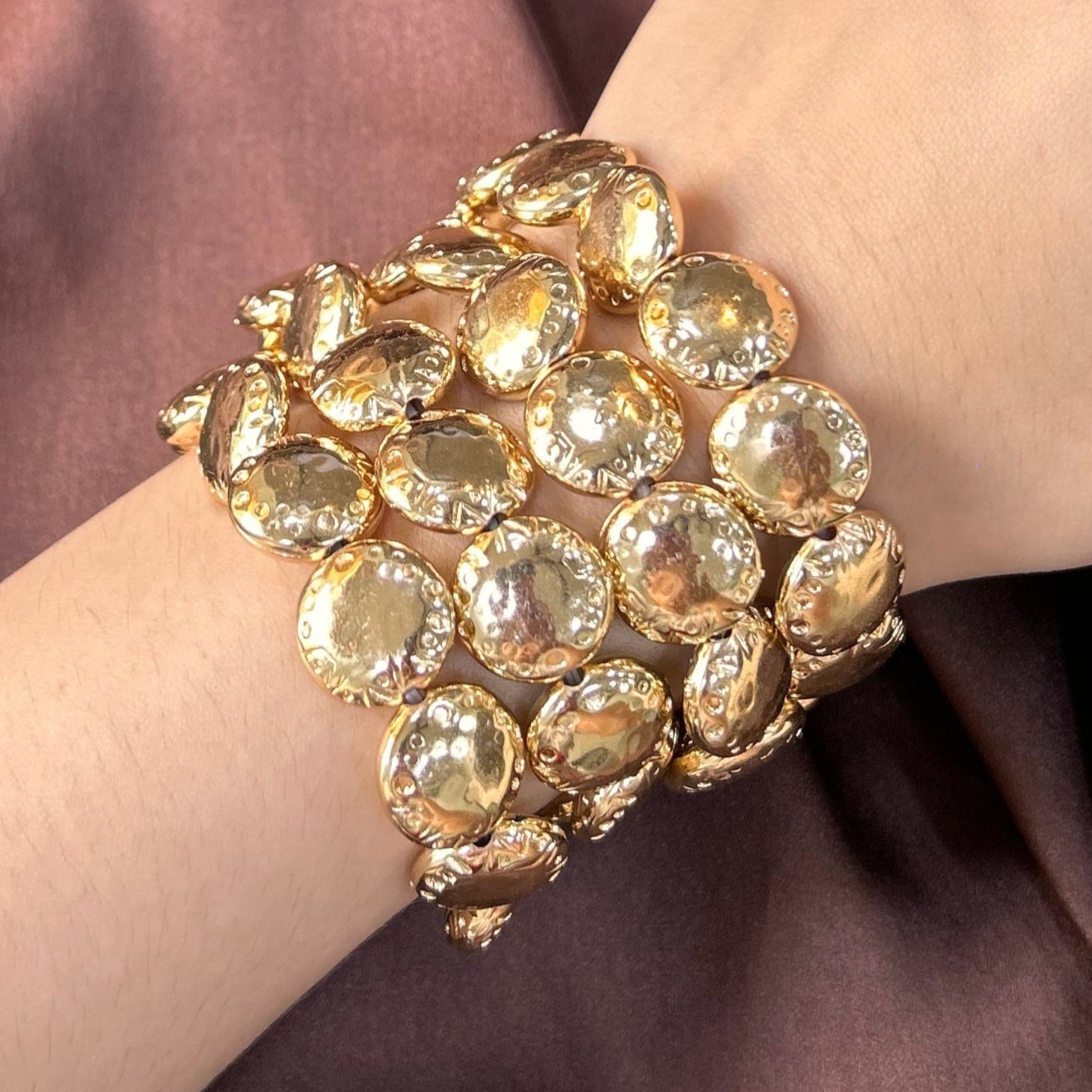 TFC Crafted Side Gold Plated Bracelet (set of 4)