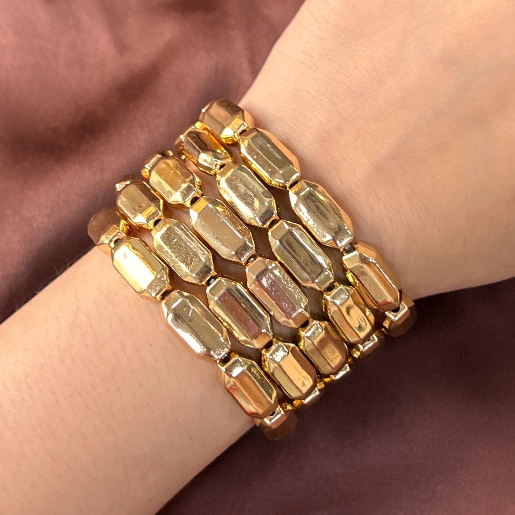 TFC Brick Gold Plated Bracelet (set of 5)