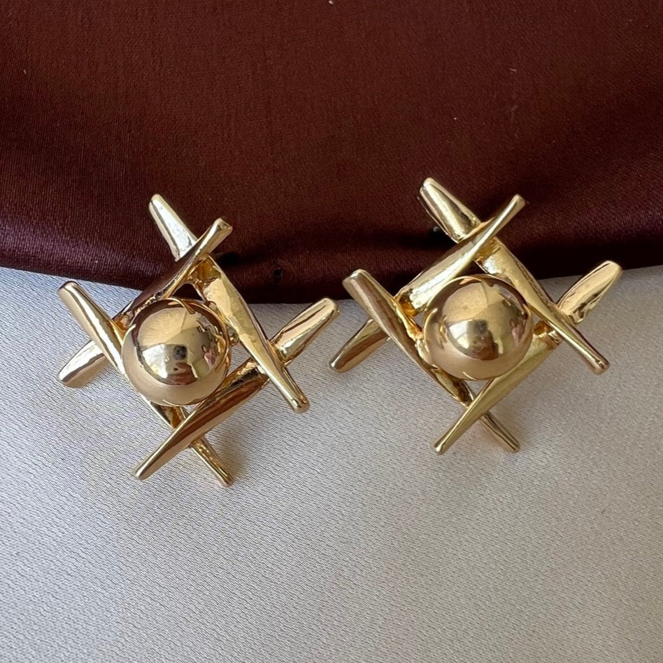TFC Twilight Gold Plated Stud Earrings