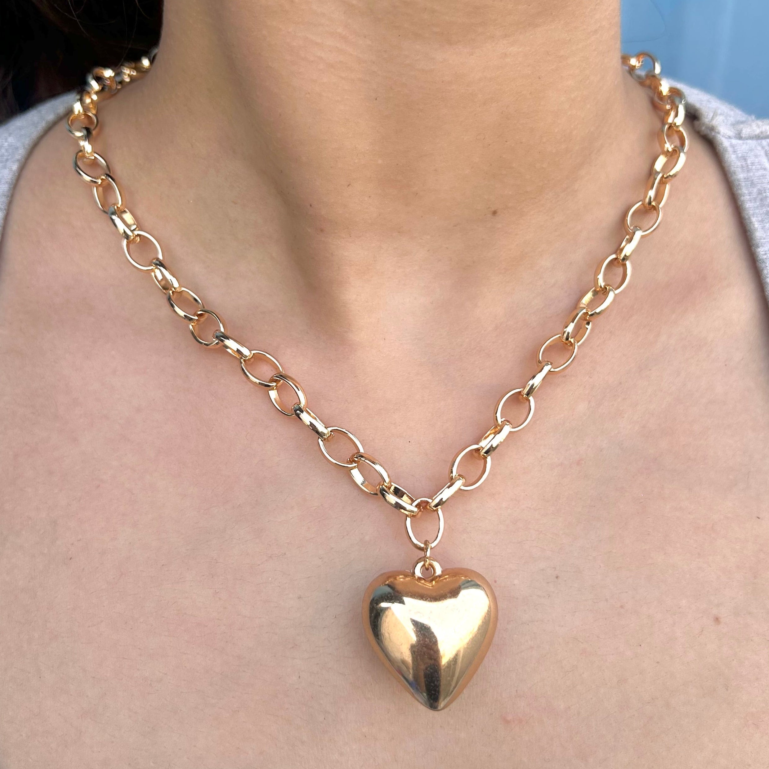 TFC Plumpy Heart Gold Plated Necklace