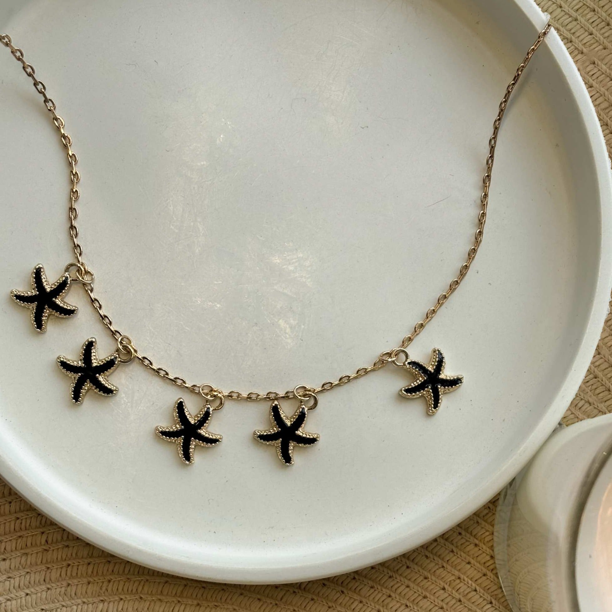 TFC Starry Enamel Gold Plated Necklace