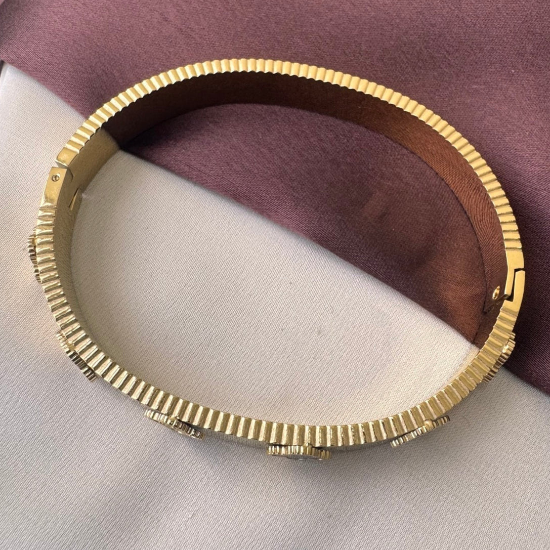TFC Black Card Gold Plated Bracelet Bangle
