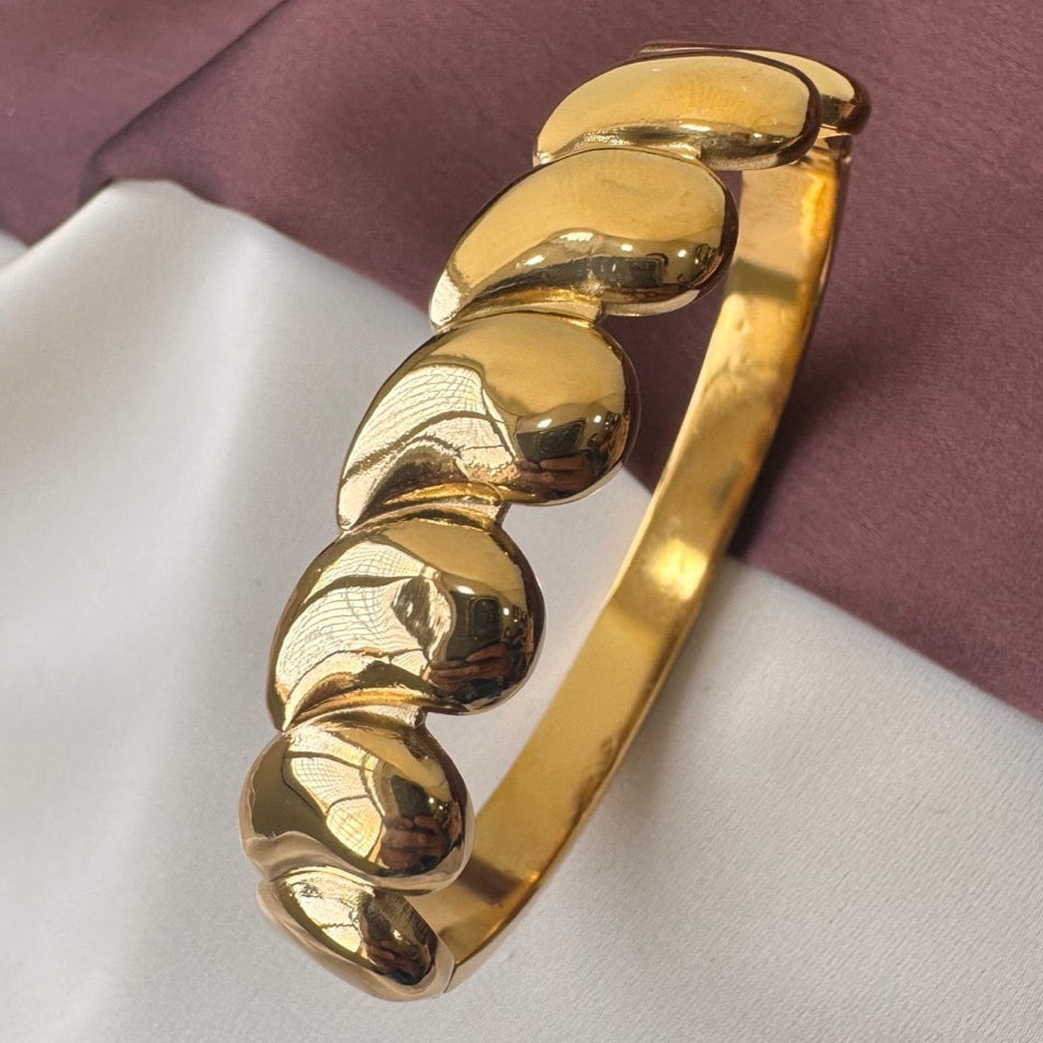TFC Bubble Drop Gold Plated Bracelet Bangle