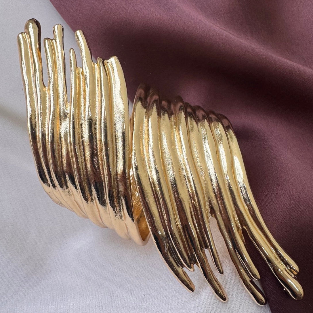 TCF Fairy Wing Gold Plated Bracelet Bangle