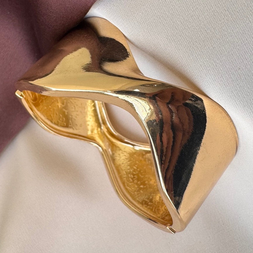 TFC Crossy Openable Gold Plated Bracelet Bangle