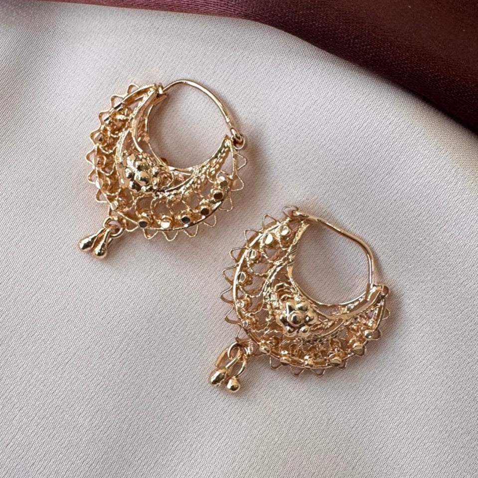 TFC Purse Verse Gold Plated Hoop Earrings