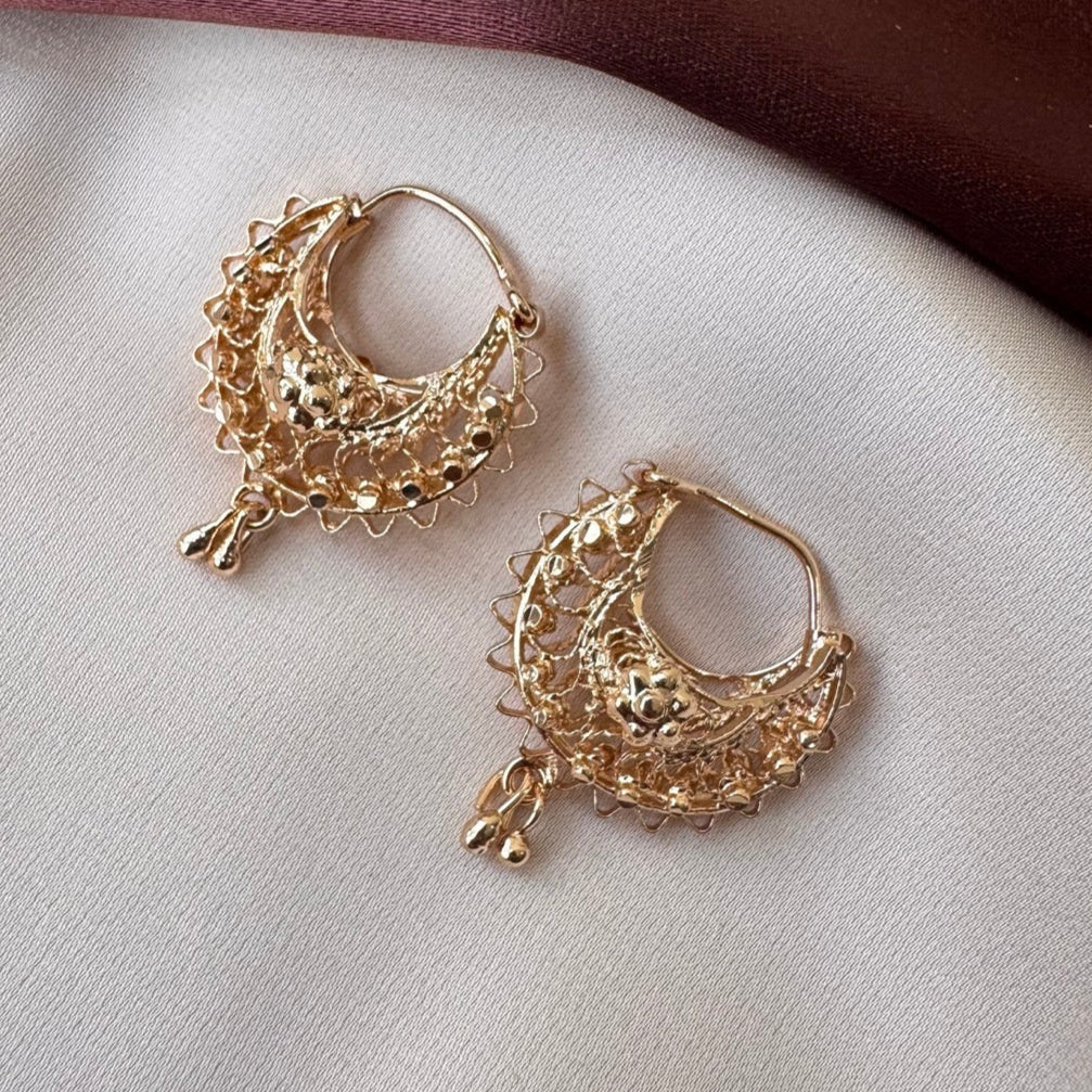 TFC Purse Verse Gold Plated Hoop Earrings