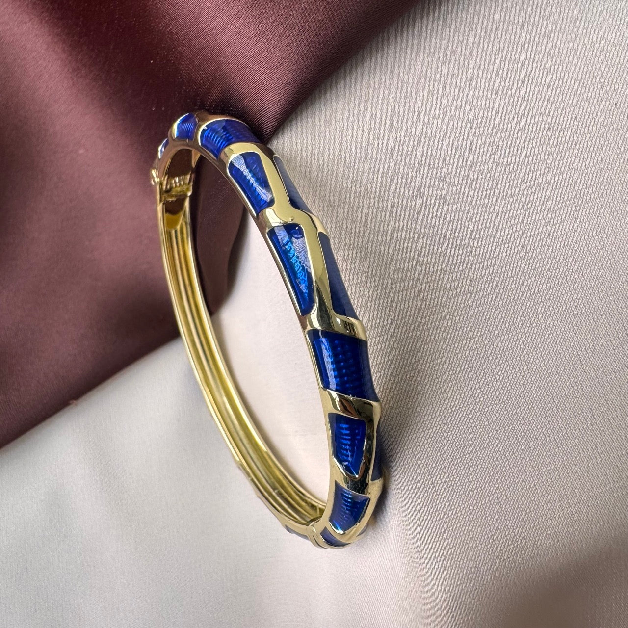 TFC Size 2.6 Blueish Gold Plated Bracelet Bangle