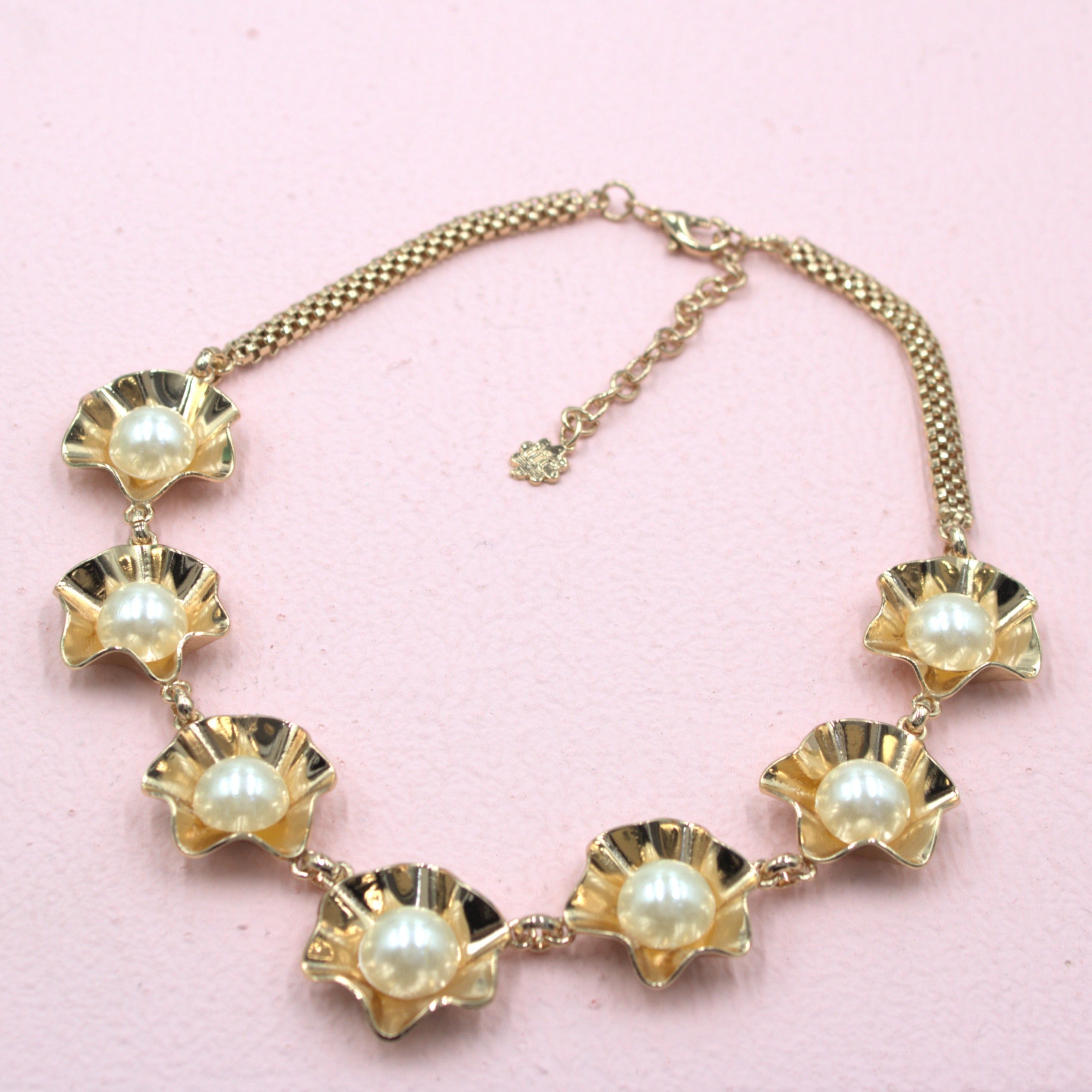 TFC Pearl Tarts Gold Plated Necklace