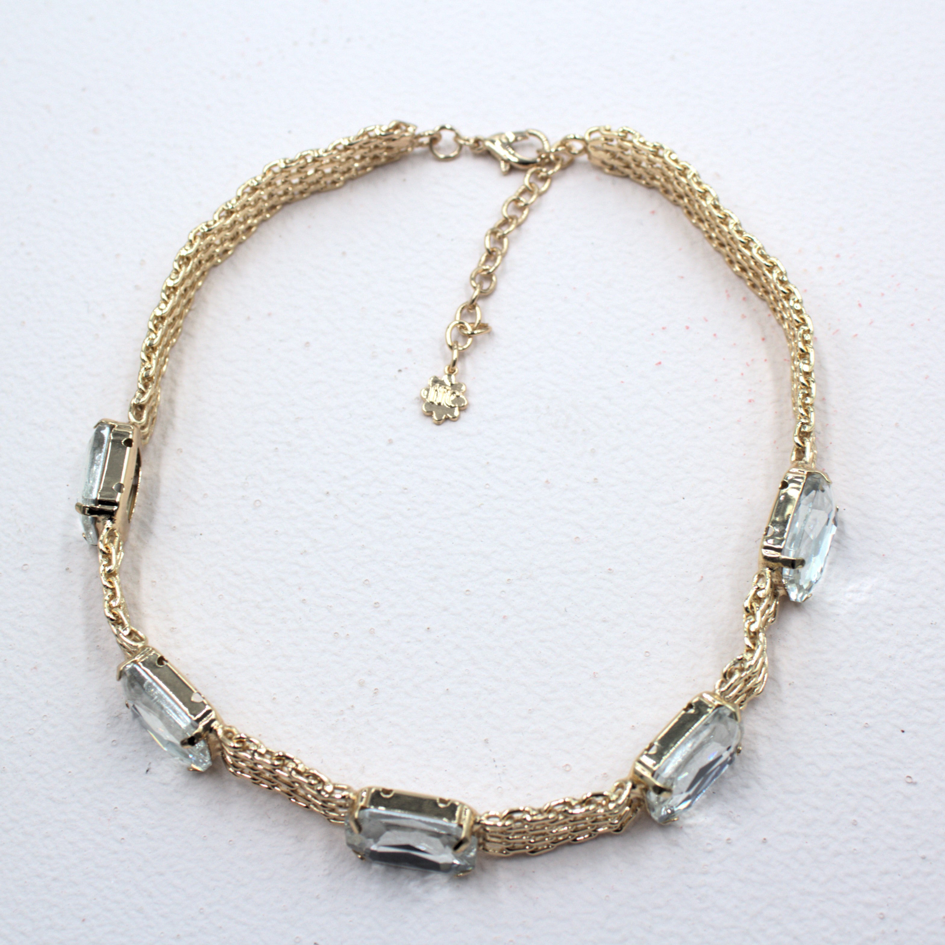 TFC Studded Flat Chain Gold Plated Necklace